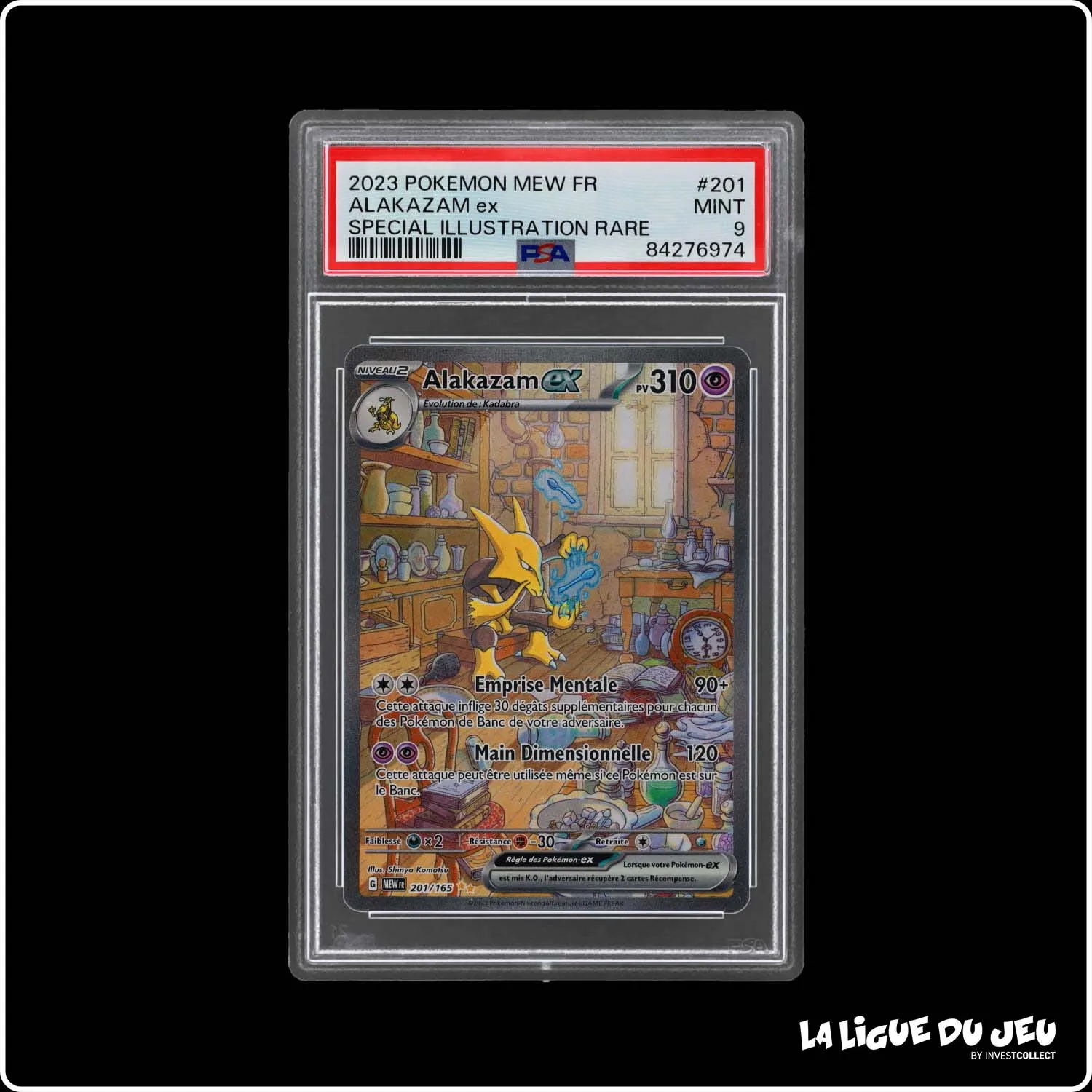 ISR - Pokemon - 151 - Alakazam EX - 201/165 - PSA 9 - Français