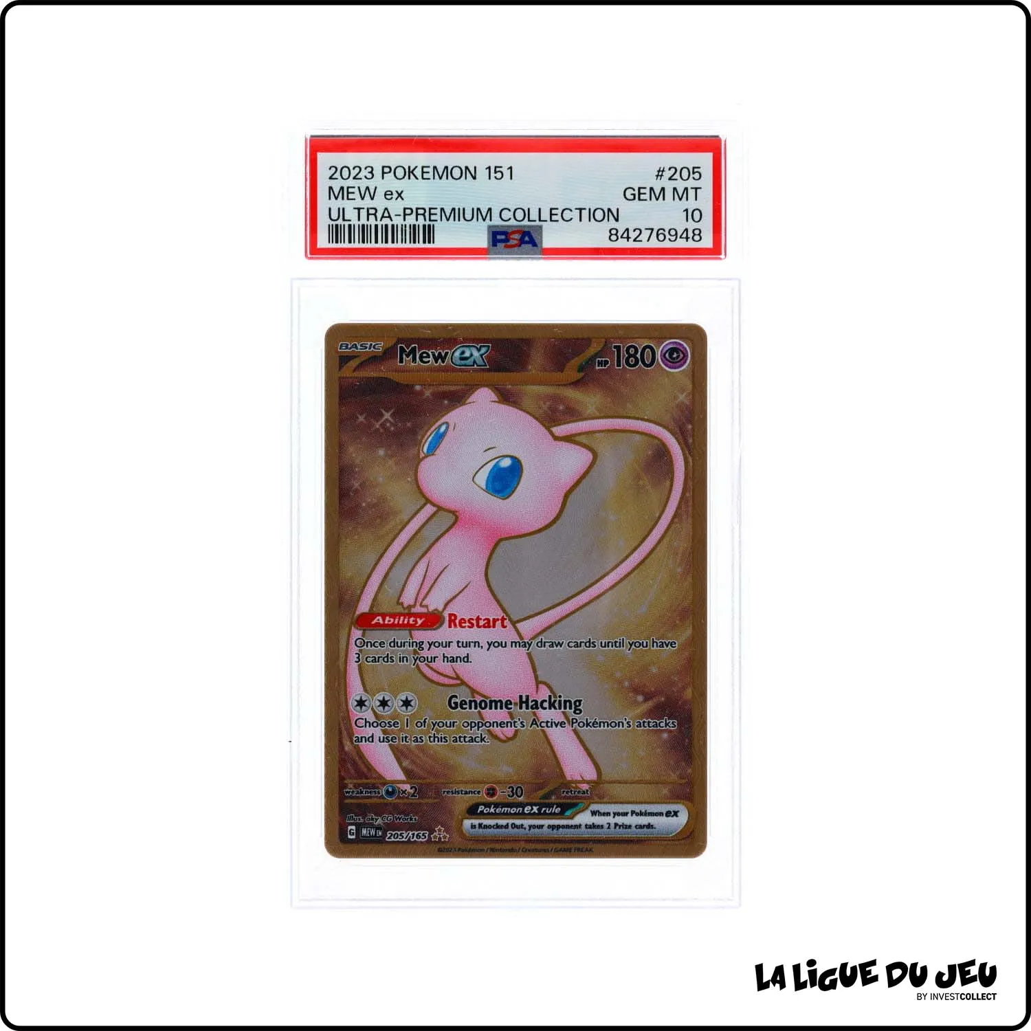 Promo - Pokemon - 151 - Mew EX Carte Métallique - 205/165 - PSA 10 - Anglais