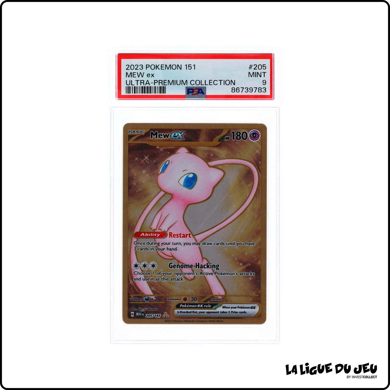 Promo - Pokemon - 151 - Mew EX Carte Métallique - 205/165 - PSA 9 - Anglais