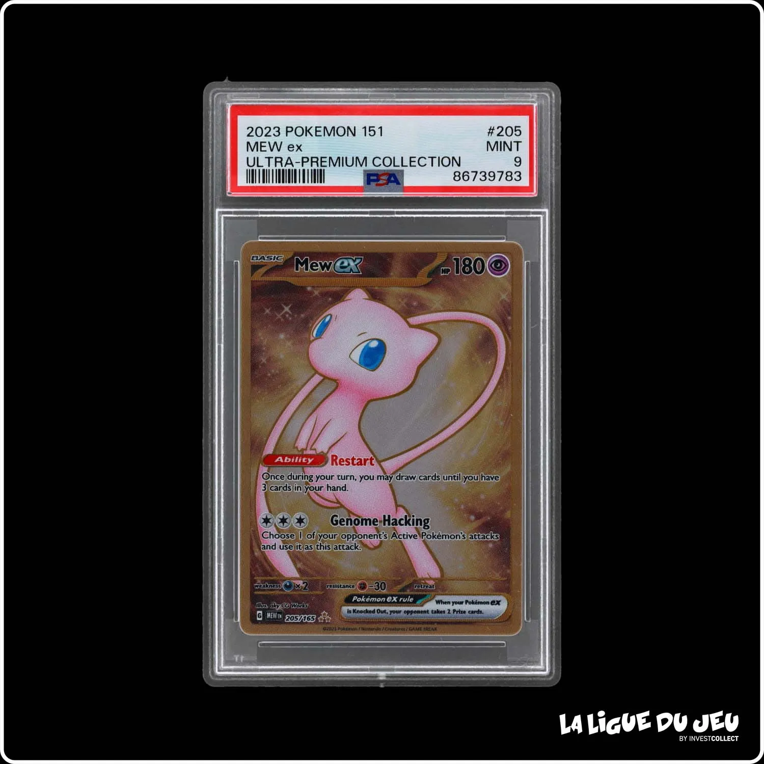 Promo - Pokemon - 151 - Mew EX Carte Métallique - 205/165 - PSA 9 - Anglais