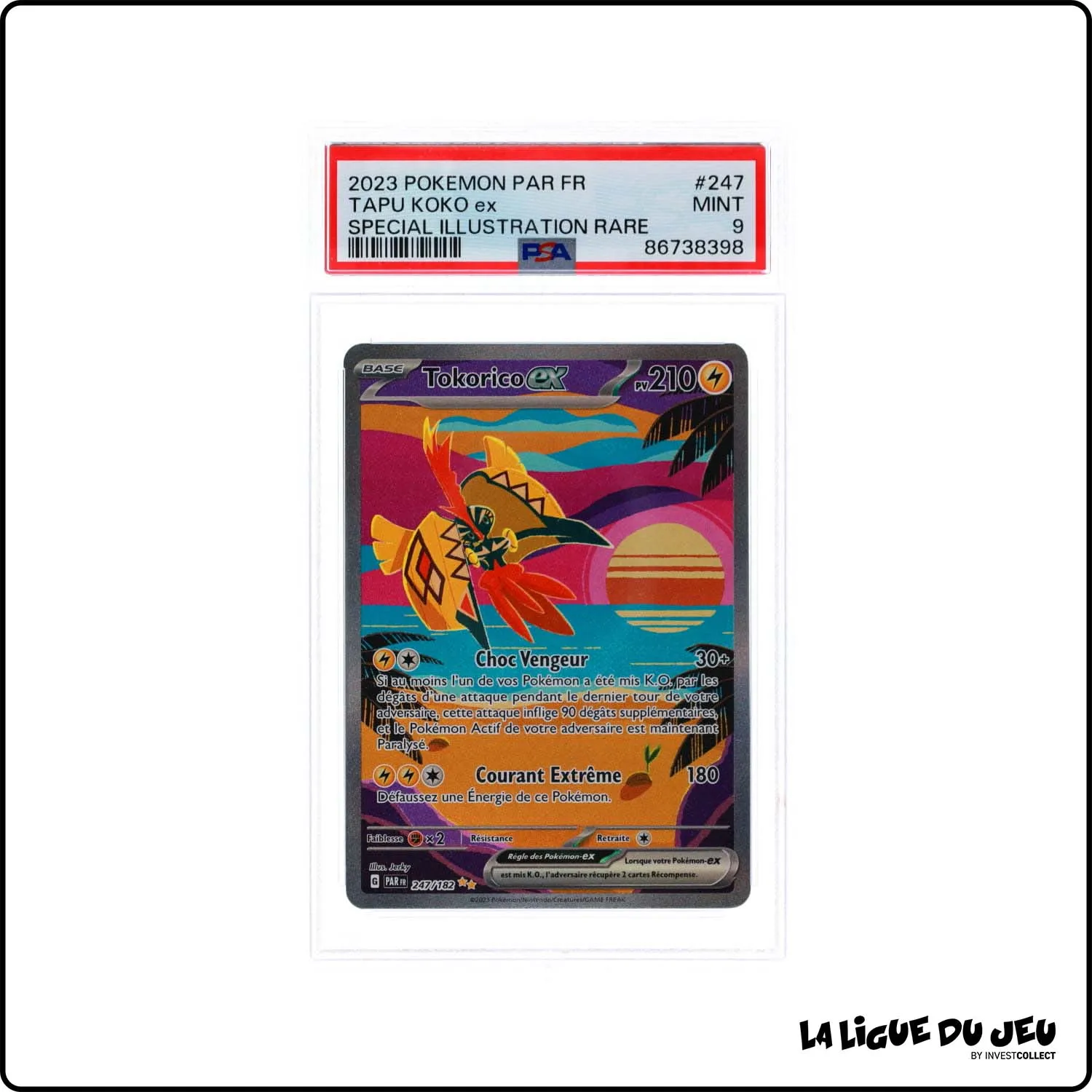 ISR - Pokemon - Faille Paradoxe - Tokorico EX - 247/182 - PSA 9 - Français