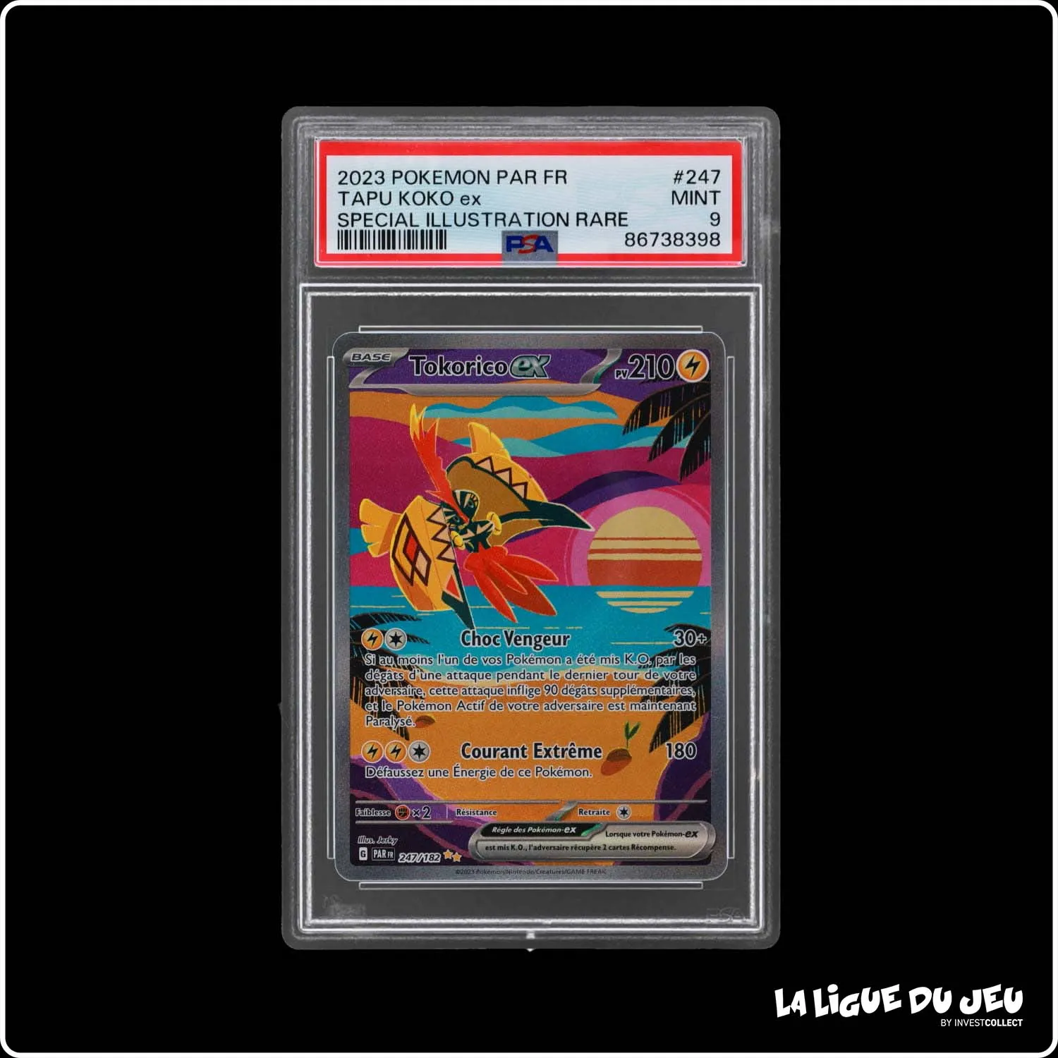 ISR - Pokemon - Faille Paradoxe - Tokorico EX - 247/182 - PSA 9 - Français