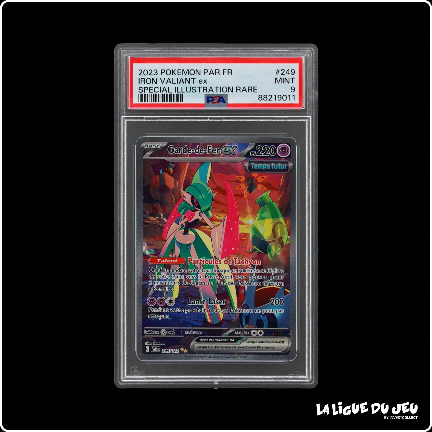 ISR - Pokemon - Faille Paradoxe - Garde-de-Fer EX - 249/182 - PSA 9 - Français