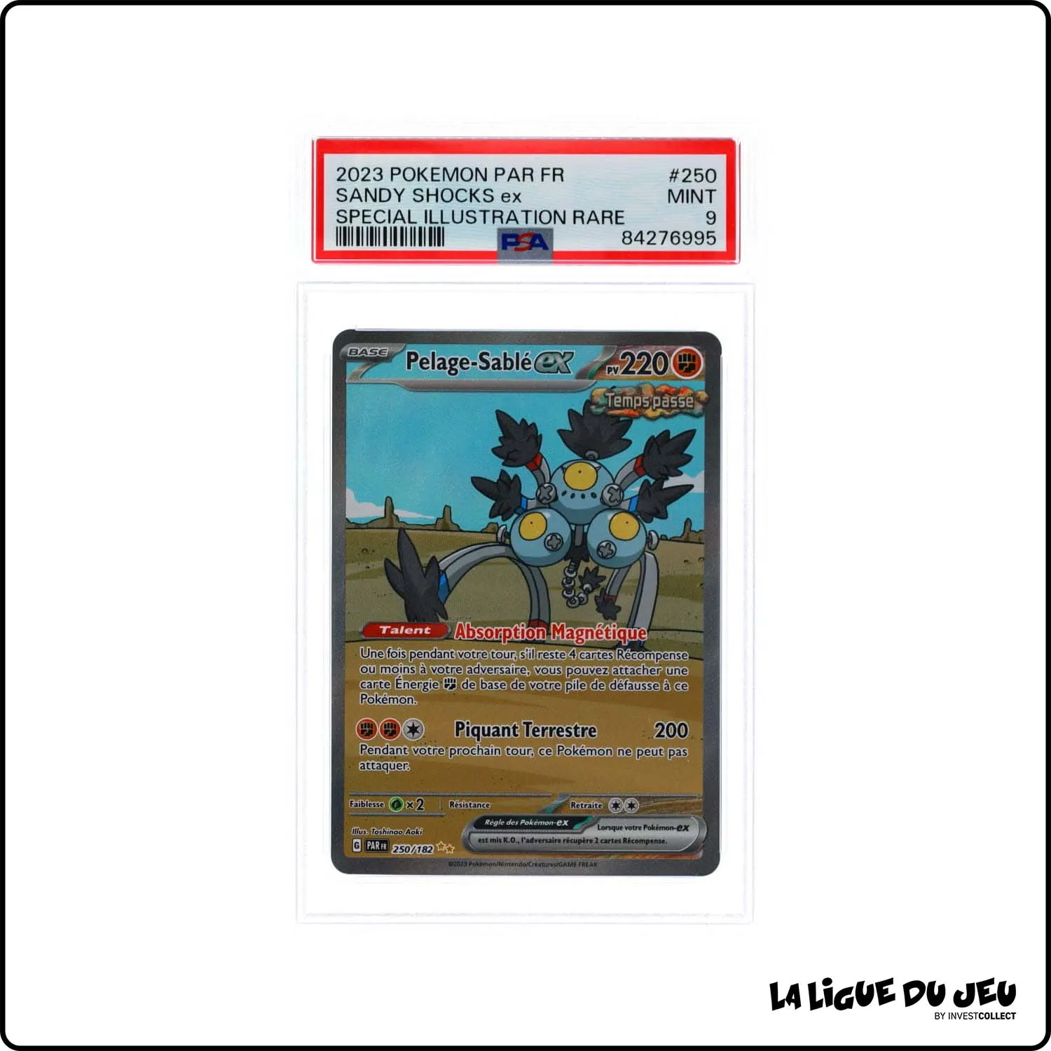 ISR - Pokemon - Faille Paradoxe - Pelage-Sablé EX - 250/182 - PSA 9 - Français