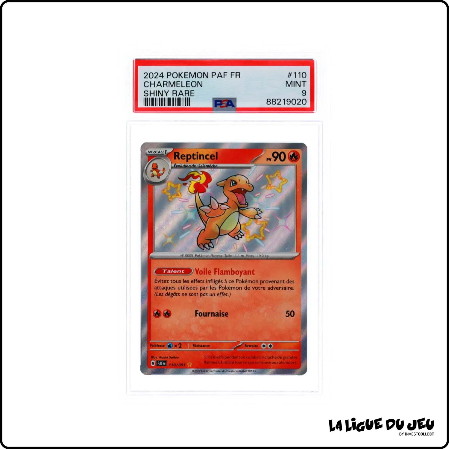 Ultra - Pokemon - Destinées de Paldea - Reptincel - 110/91 - PSA 9 - Français