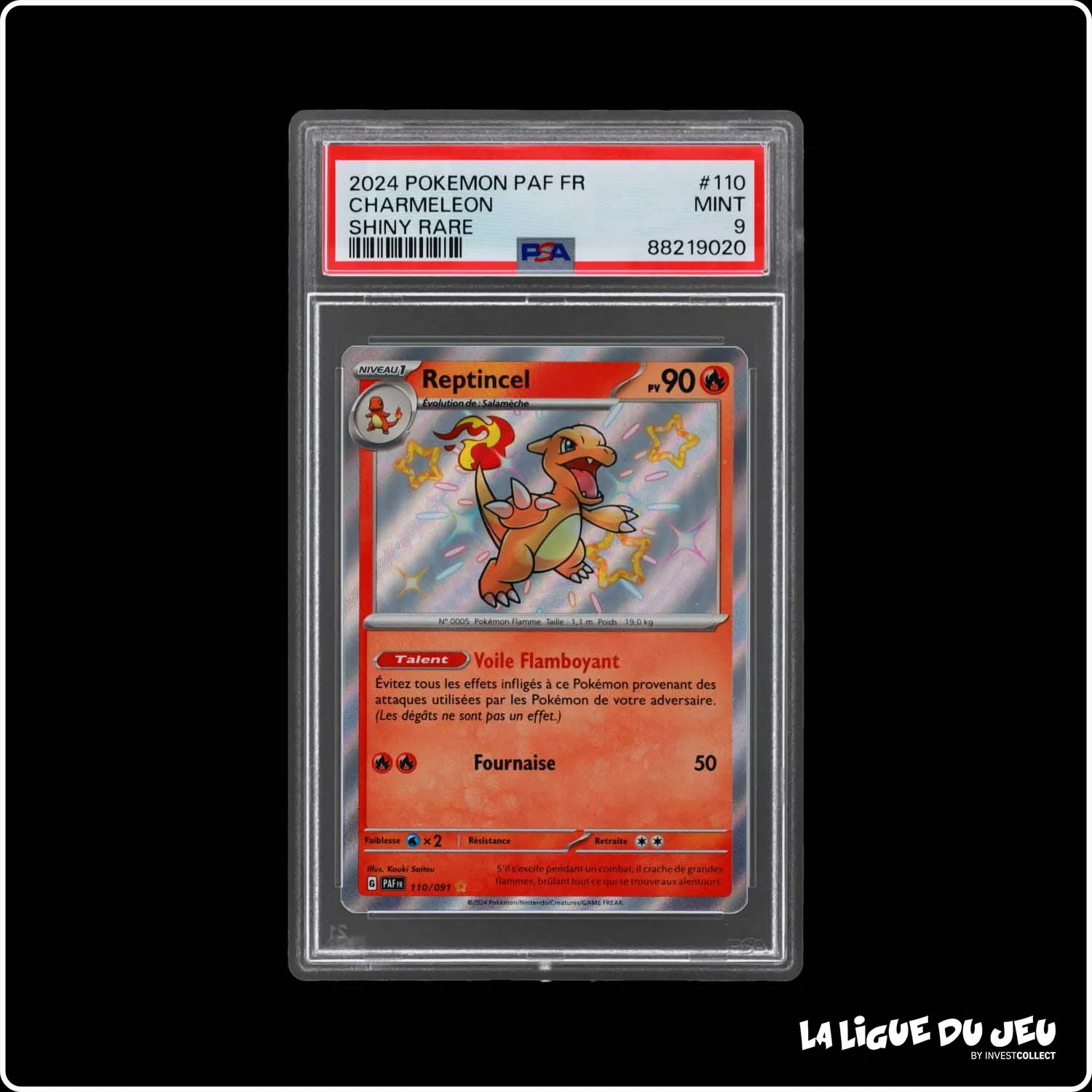 Ultra - Pokemon - Destinées de Paldea - Reptincel - 110/91 - PSA 9 - Français