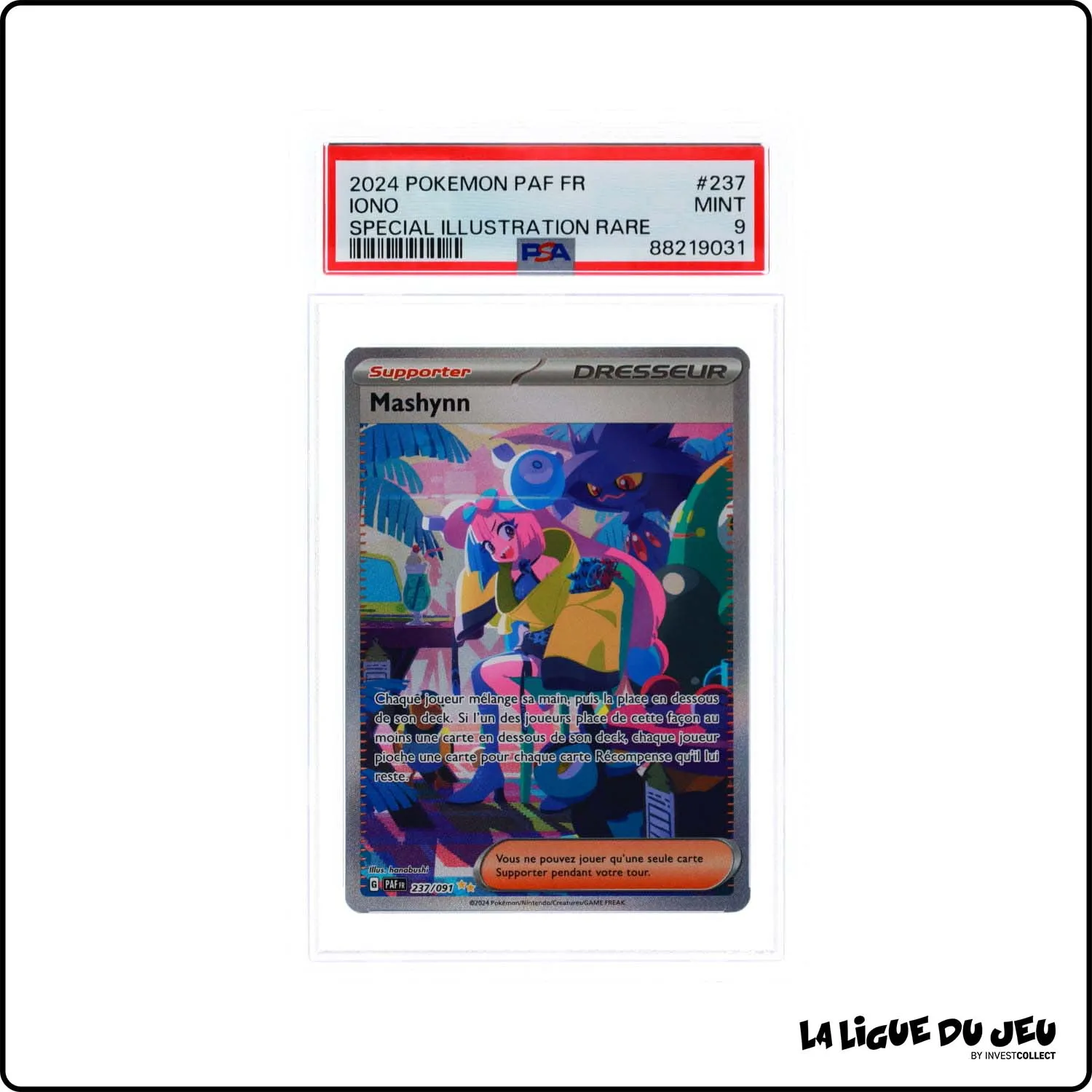 ISR - Pokemon - Destinées de Paldea - Mashynn - 237/91 - PSA 9 - Français