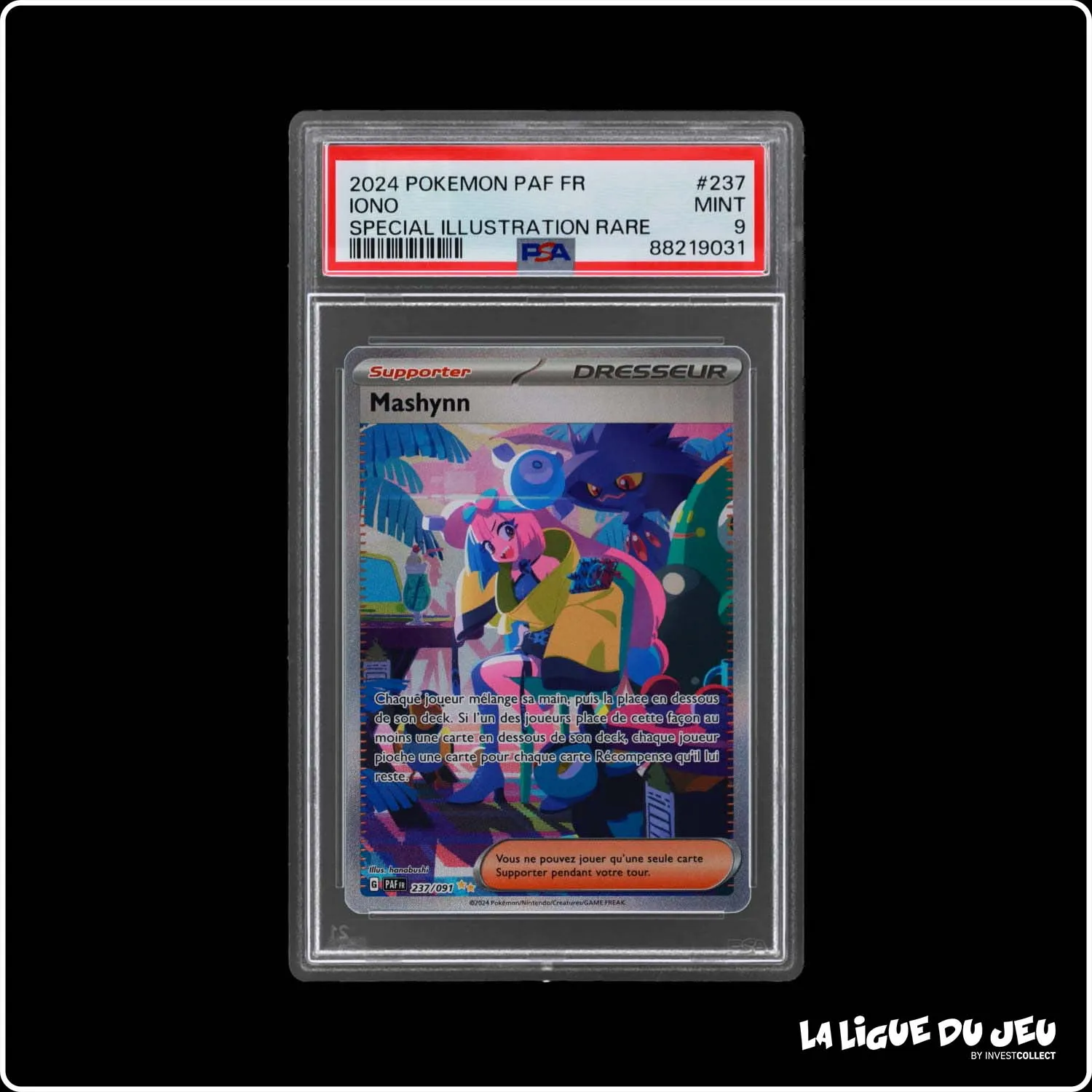 ISR - Pokemon - Destinées de Paldea - Mashynn - 237/91 - PSA 9 - Français