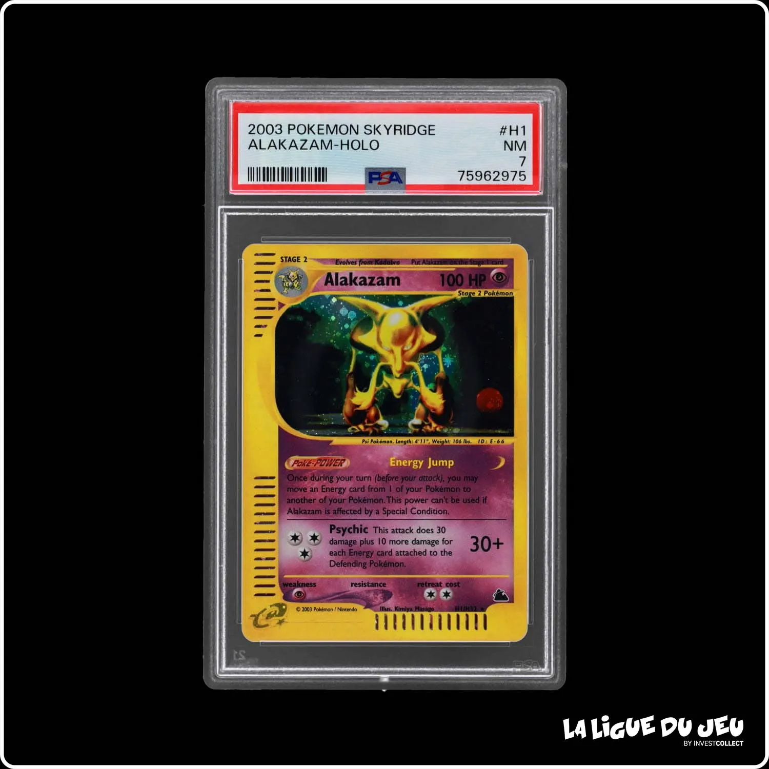 Holo - Pokemon - Skyridge - Alakazam - H1/H32 - PSA 7 - Anglais