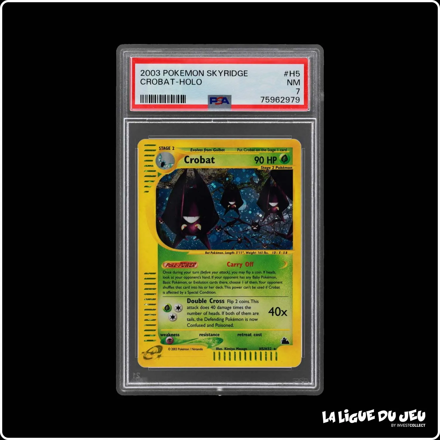 Holo - Pokemon - Skyridge - Crobat - H5/H32 - PSA 7 - Anglais