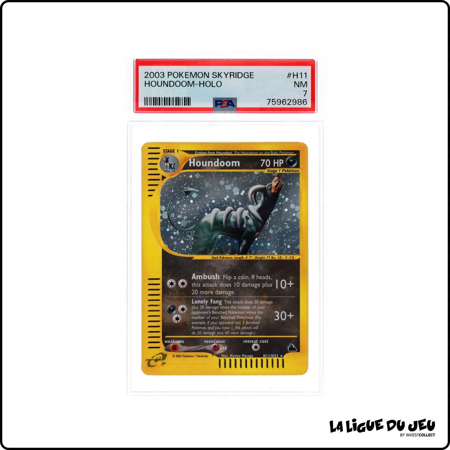 Holo - Pokemon - Skyridge - Houndoom - H11/H32 - PSA 7 - Anglais