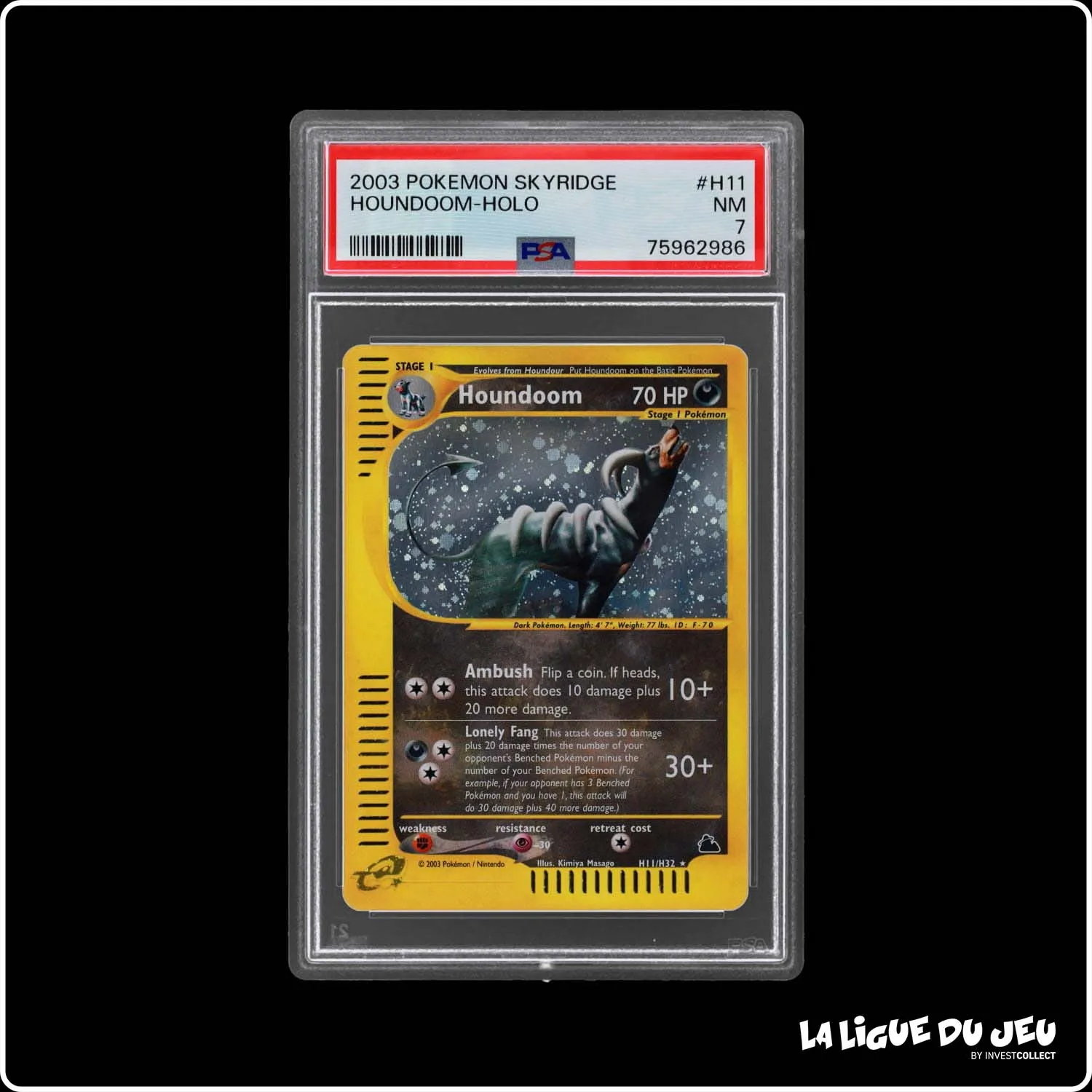 Holo - Pokemon - Skyridge - Houndoom - H11/H32 - PSA 7 - Anglais