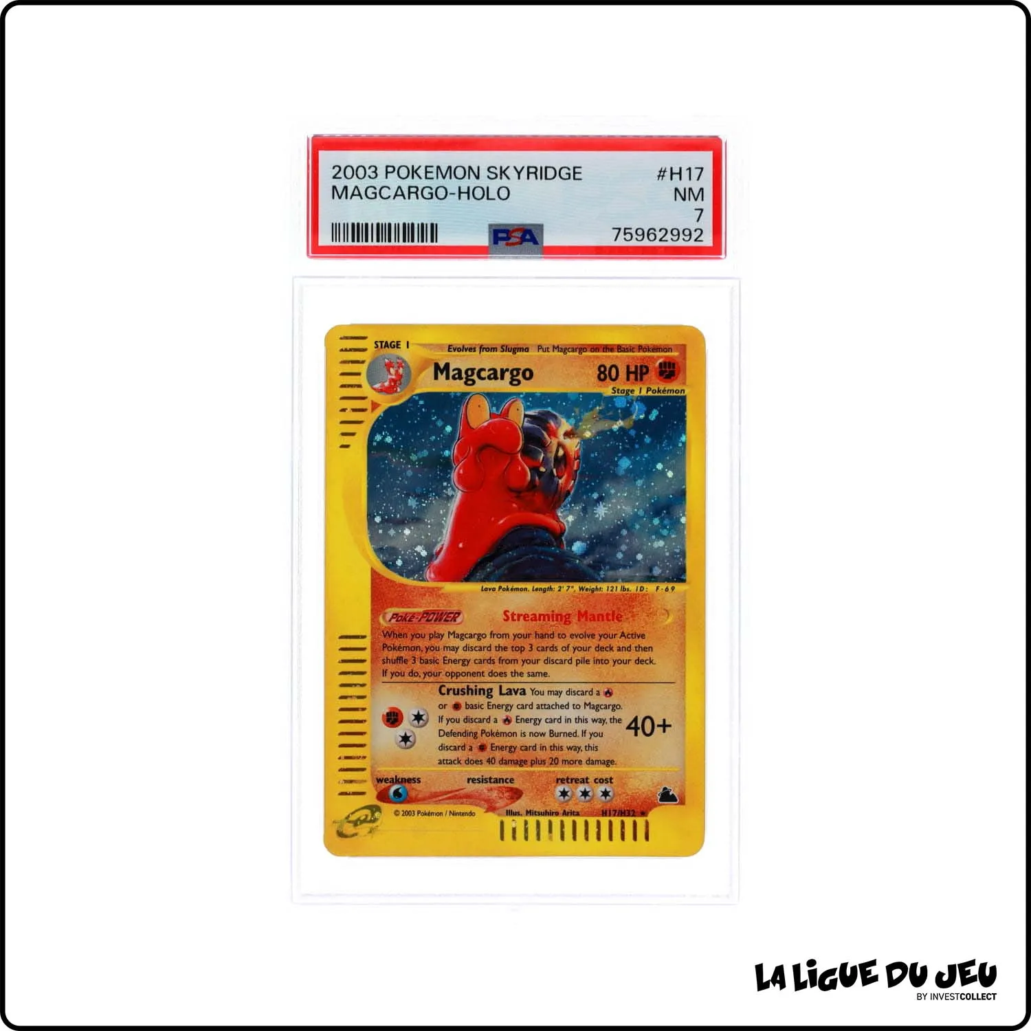 Holo - Pokemon - Skyridge - Magcargo - H17/H32 - PSA 7 - Anglais