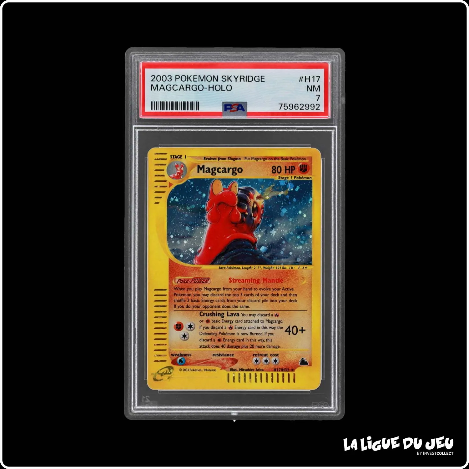 Holo - Pokemon - Skyridge - Magcargo - H17/H32 - PSA 7 - Anglais