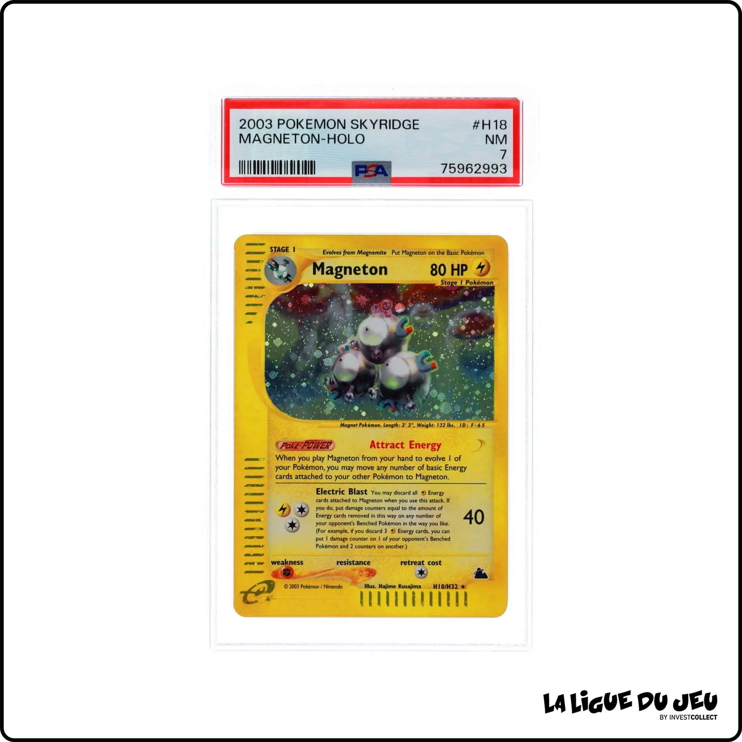 Holo - Pokemon - Skyridge - Magneton - H18/H32 - PSA 7 - Anglais