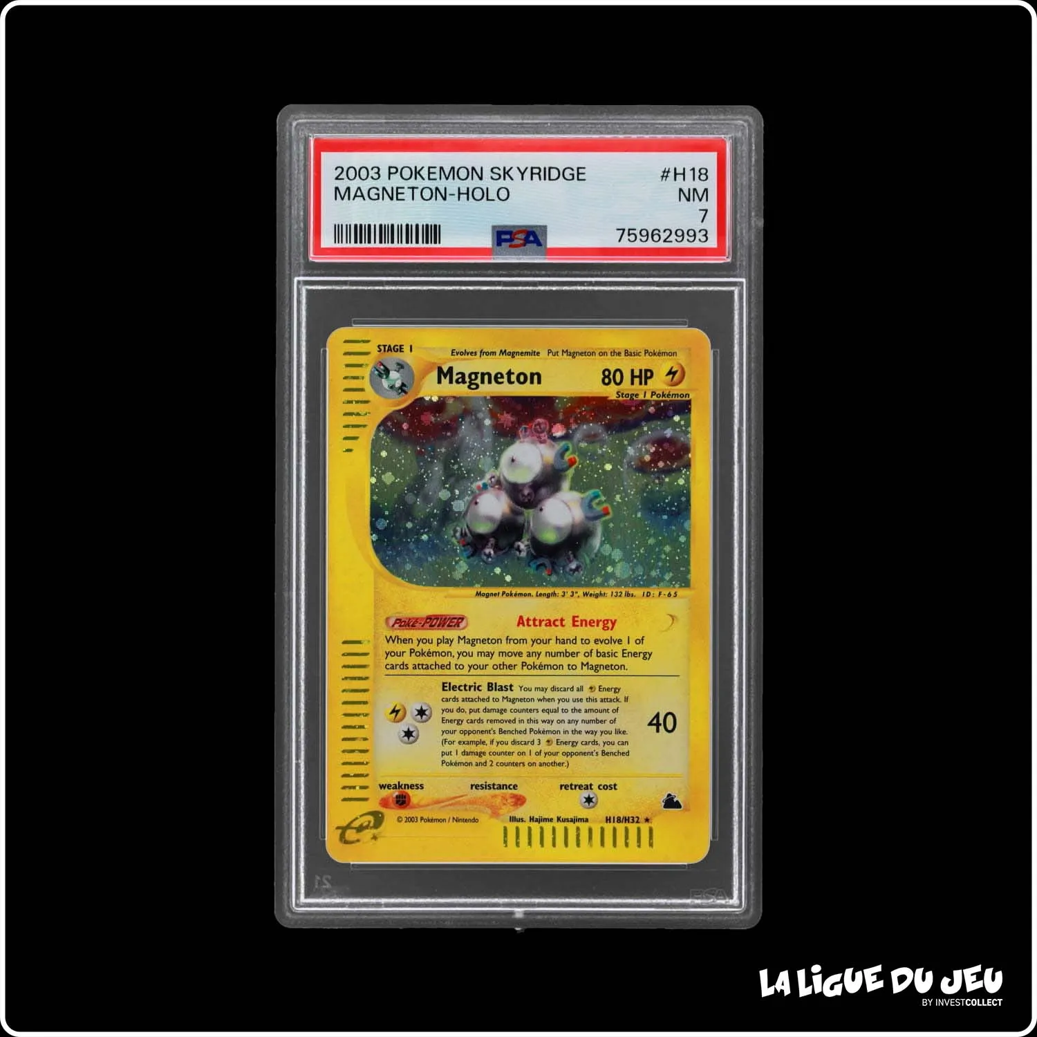 Holo - Pokemon - Skyridge - Magneton - H18/H32 - PSA 7 - Anglais