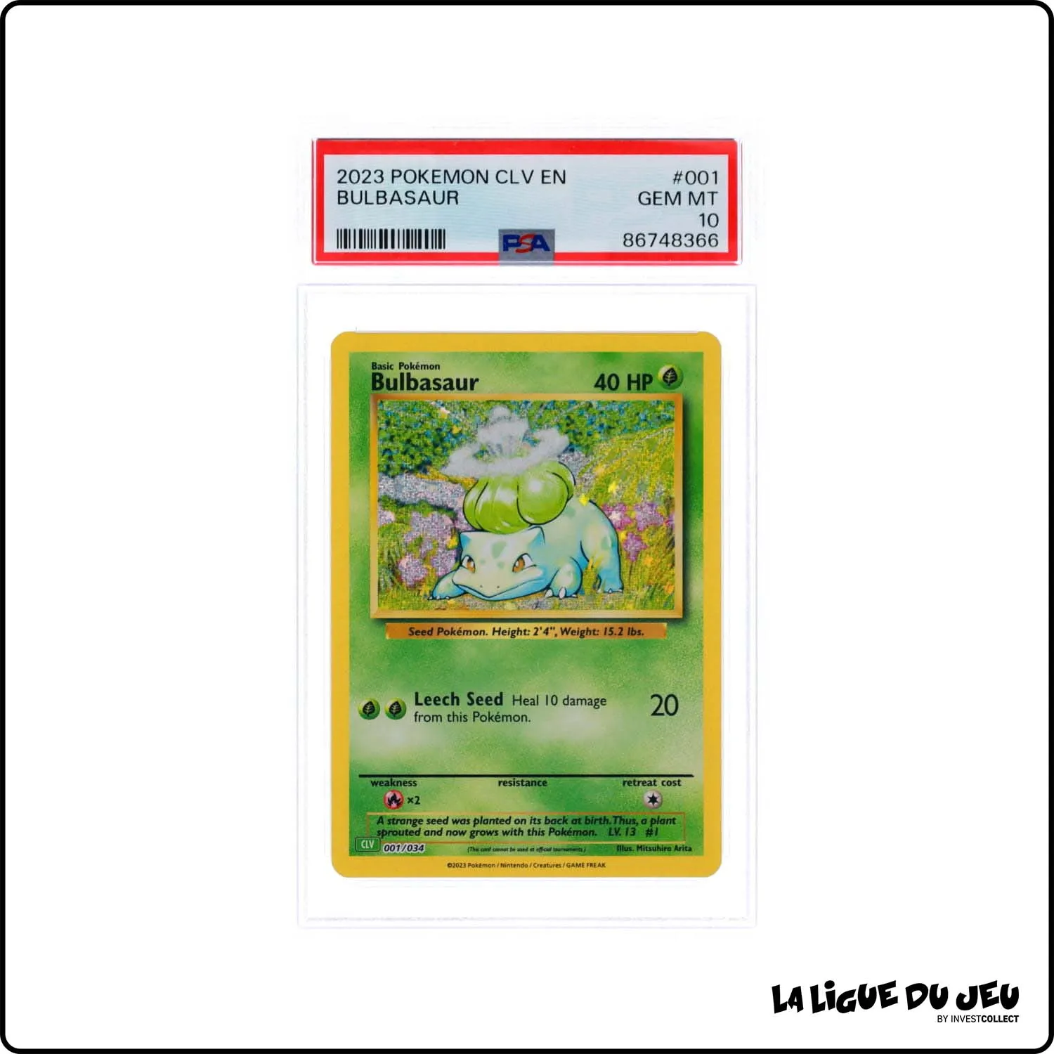 Holo - Pokemon - Classic Deck Venusaur - Bulbasaur - 001/034 - PSA 10 - Anglais