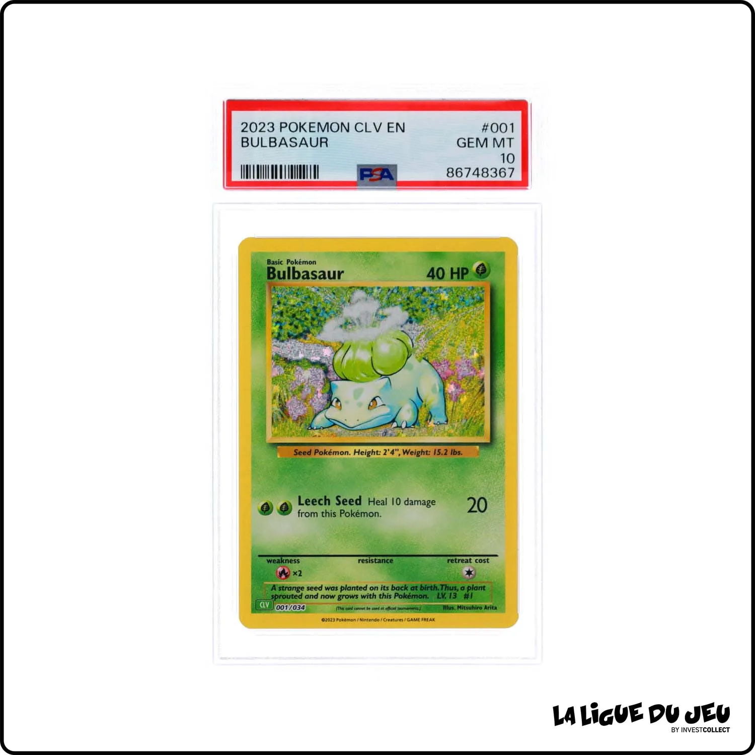 Holo - Pokemon - Classic Deck Venusaur - Bulbasaur - 001/034 - PSA 10 - Anglais