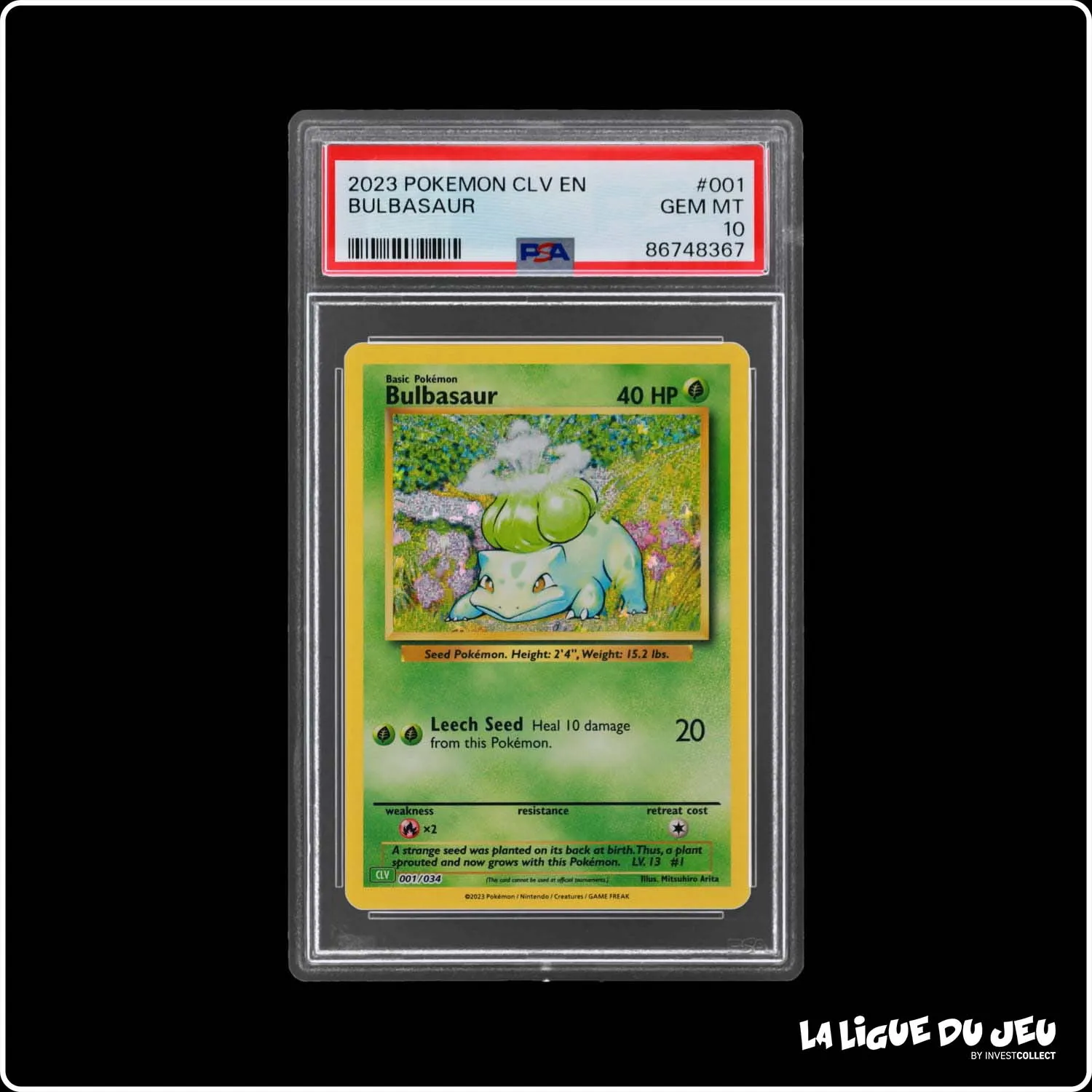 Holo - Pokemon - Classic Deck Venusaur - Bulbasaur - 001/034 - PSA 10 - Anglais