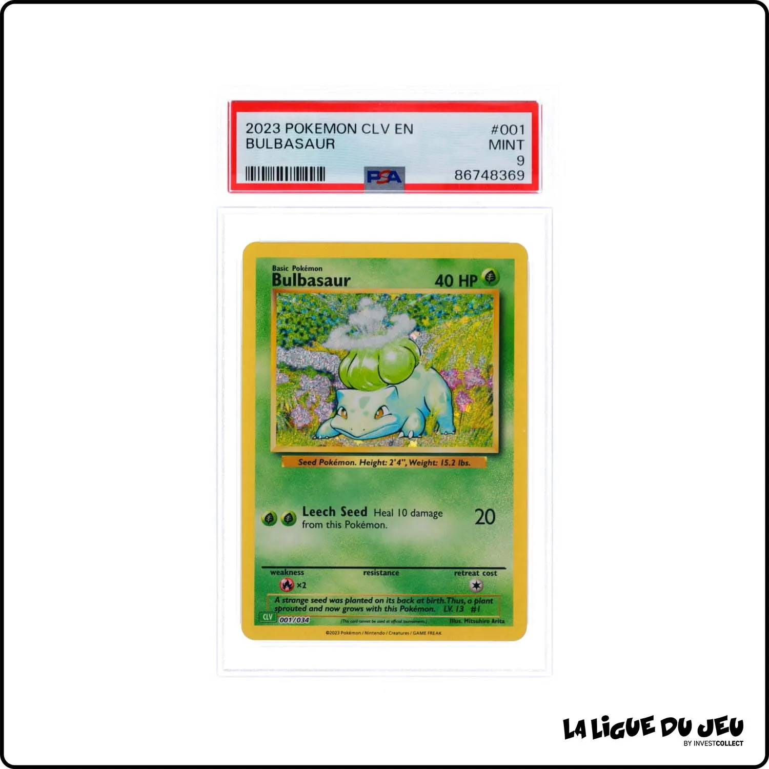 Holo - Pokemon - Classic Deck Venusaur - Bulbasaur - 001/034 - PSA 9 - Anglais