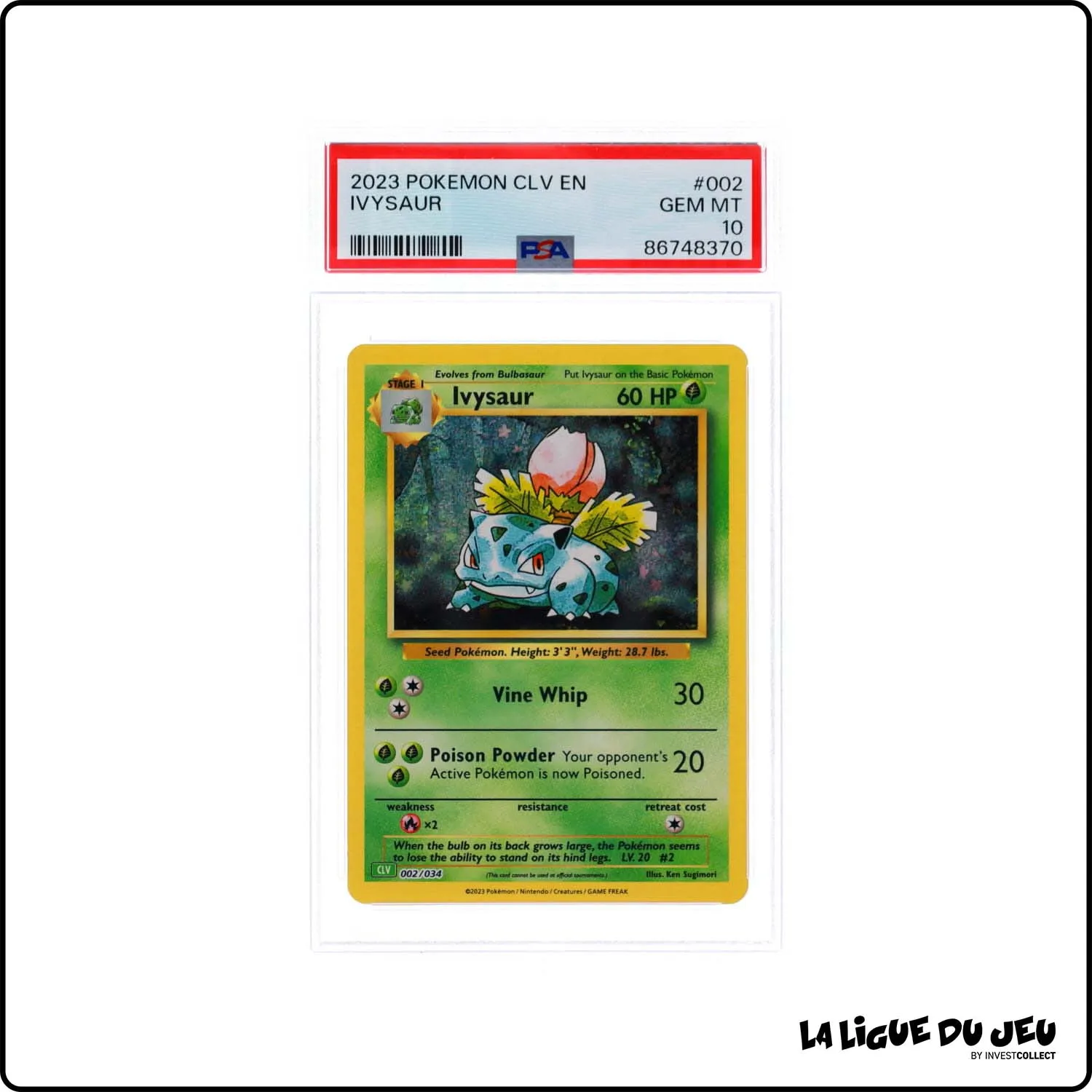 Holo - Pokemon - Classic Deck Venusaur - Ivysaur - 002/034 - PSA 10 - Anglais