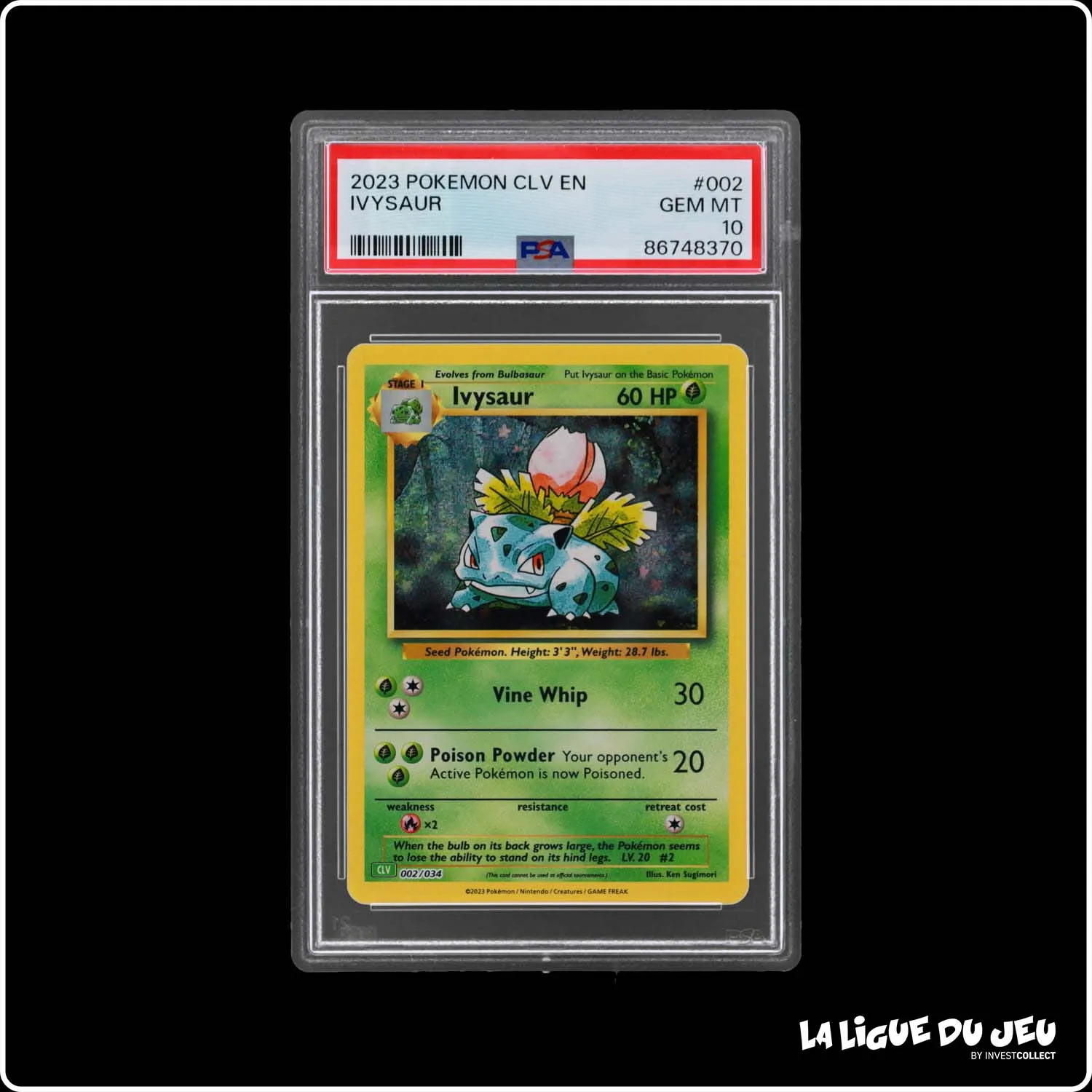 Holo - Pokemon - Classic Deck Venusaur - Ivysaur - 002/034 - PSA 10 - Anglais