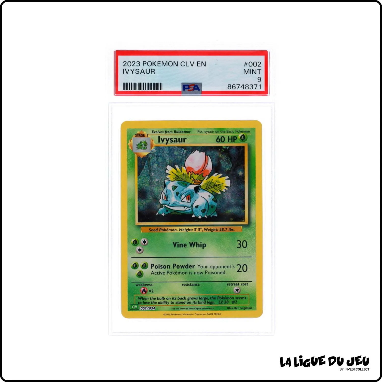 Holo - Pokemon - Classic Deck Venusaur - Ivysaur - 002/034 - PSA 9 - Anglais