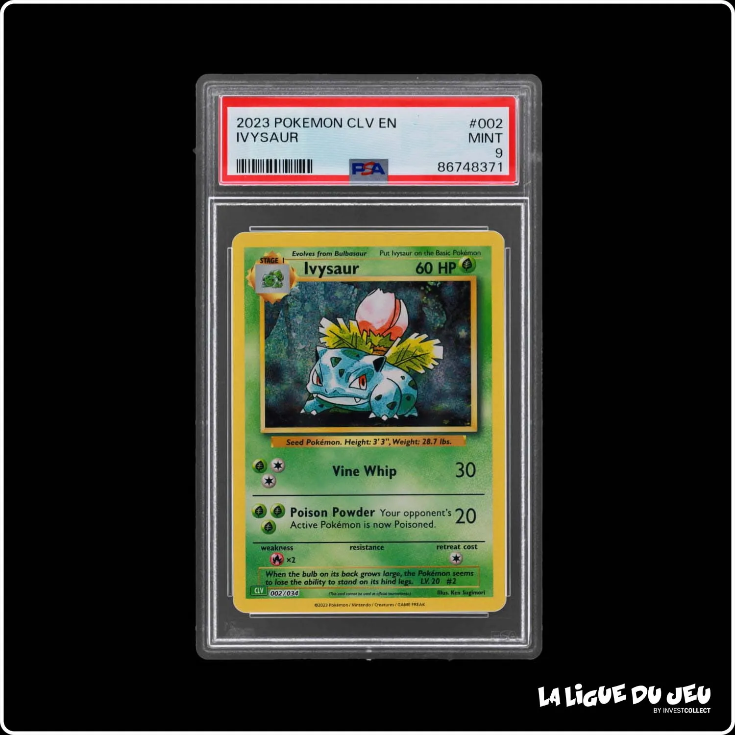 Holo - Pokemon - Classic Deck Venusaur - Ivysaur - 002/034 - PSA 9 - Anglais