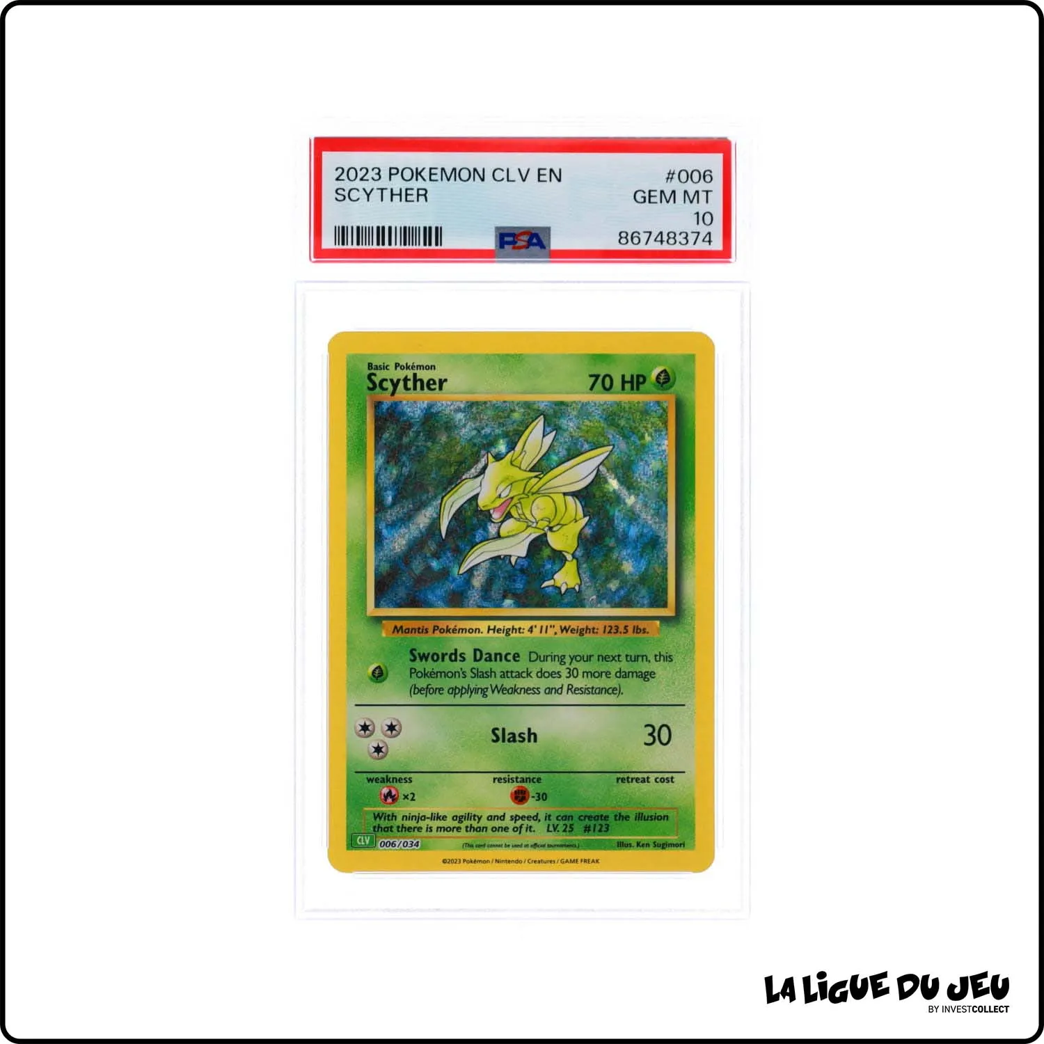 Holo - Pokemon - Classic Deck Venusaur - Scyther - 006/034 - PSA 10 - Anglais