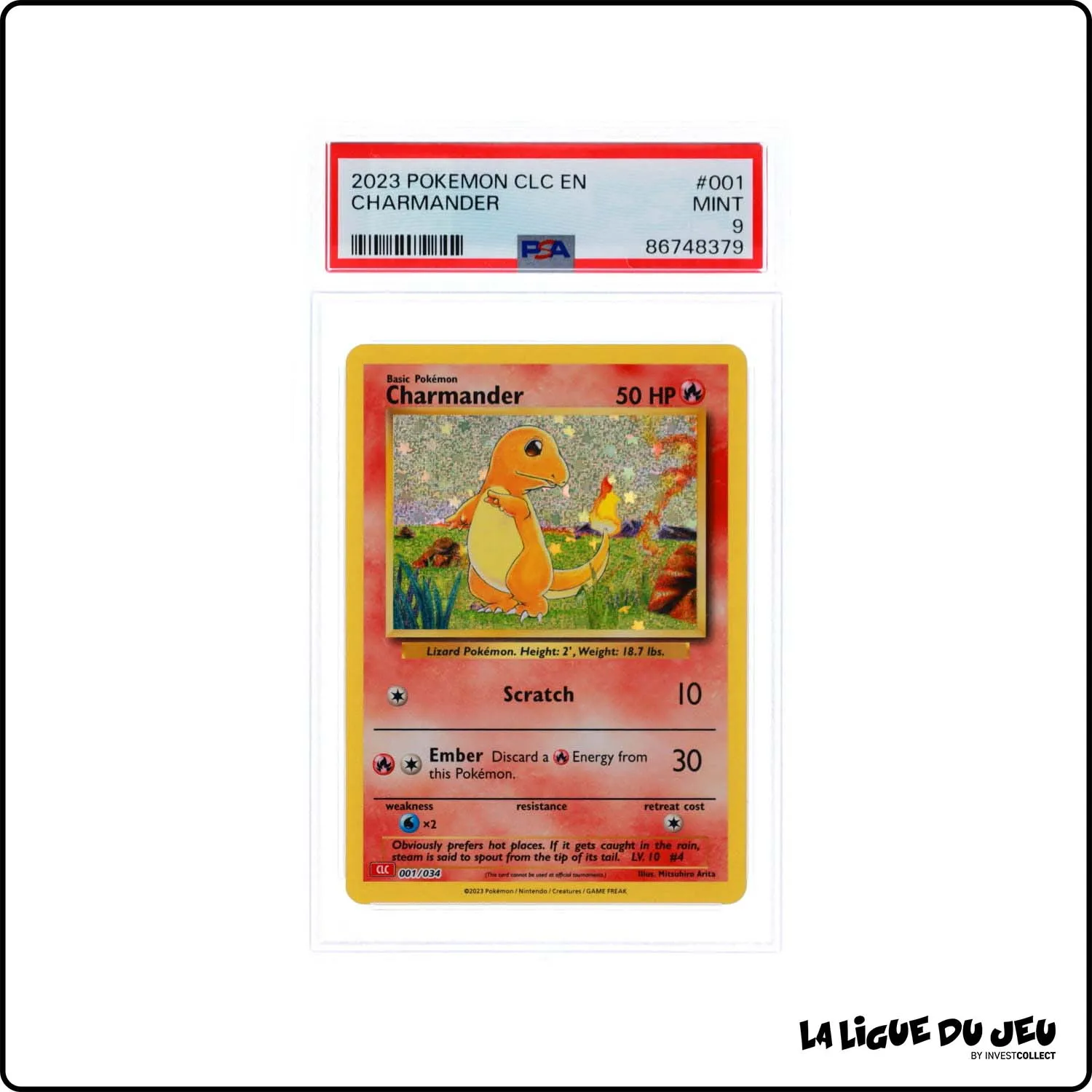 Holo - Pokemon - Classic Deck Charizard - Charmander - 001/034 - PSA 9 - Anglais