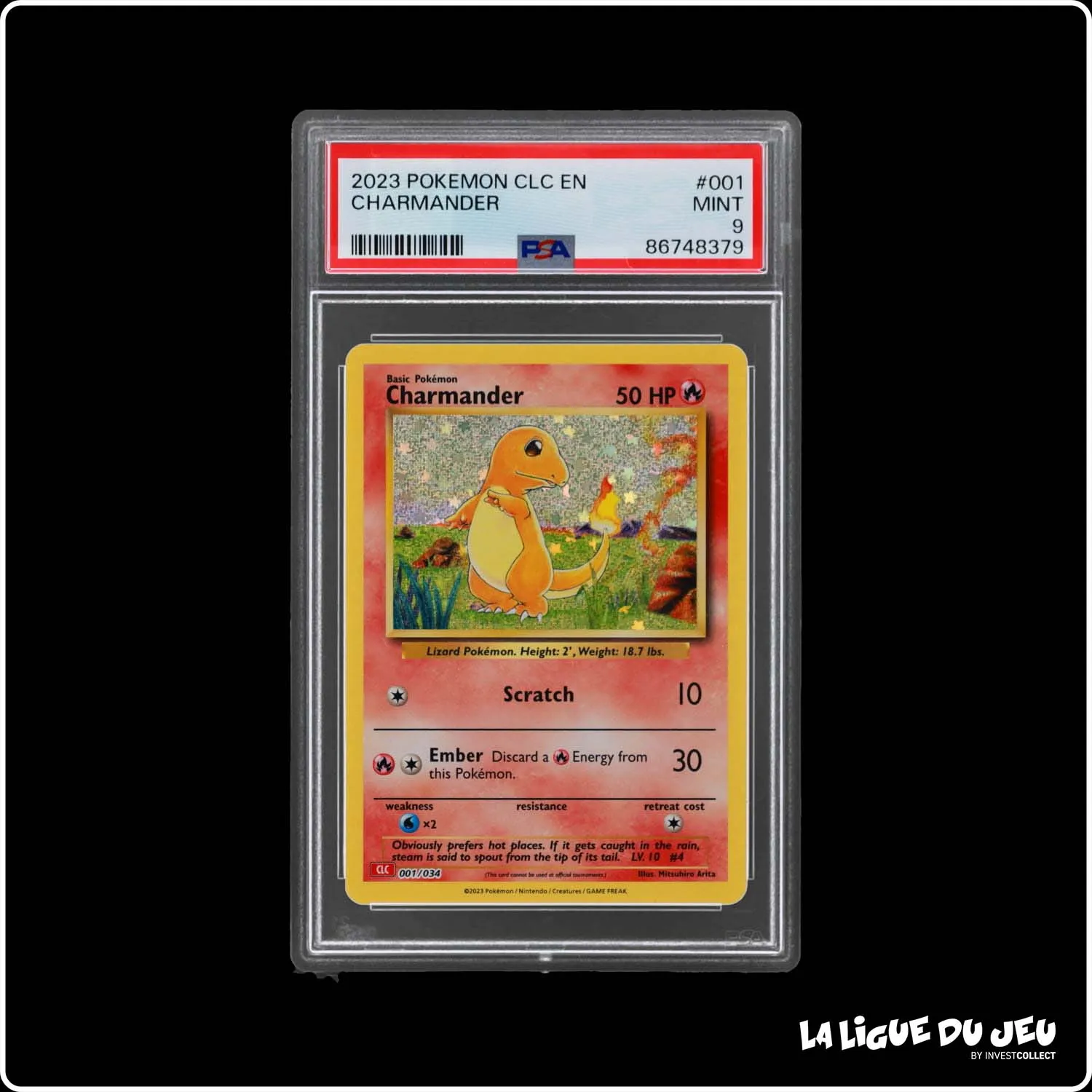 Holo - Pokemon - Classic Deck Charizard - Charmander - 001/034 - PSA 9 - Anglais