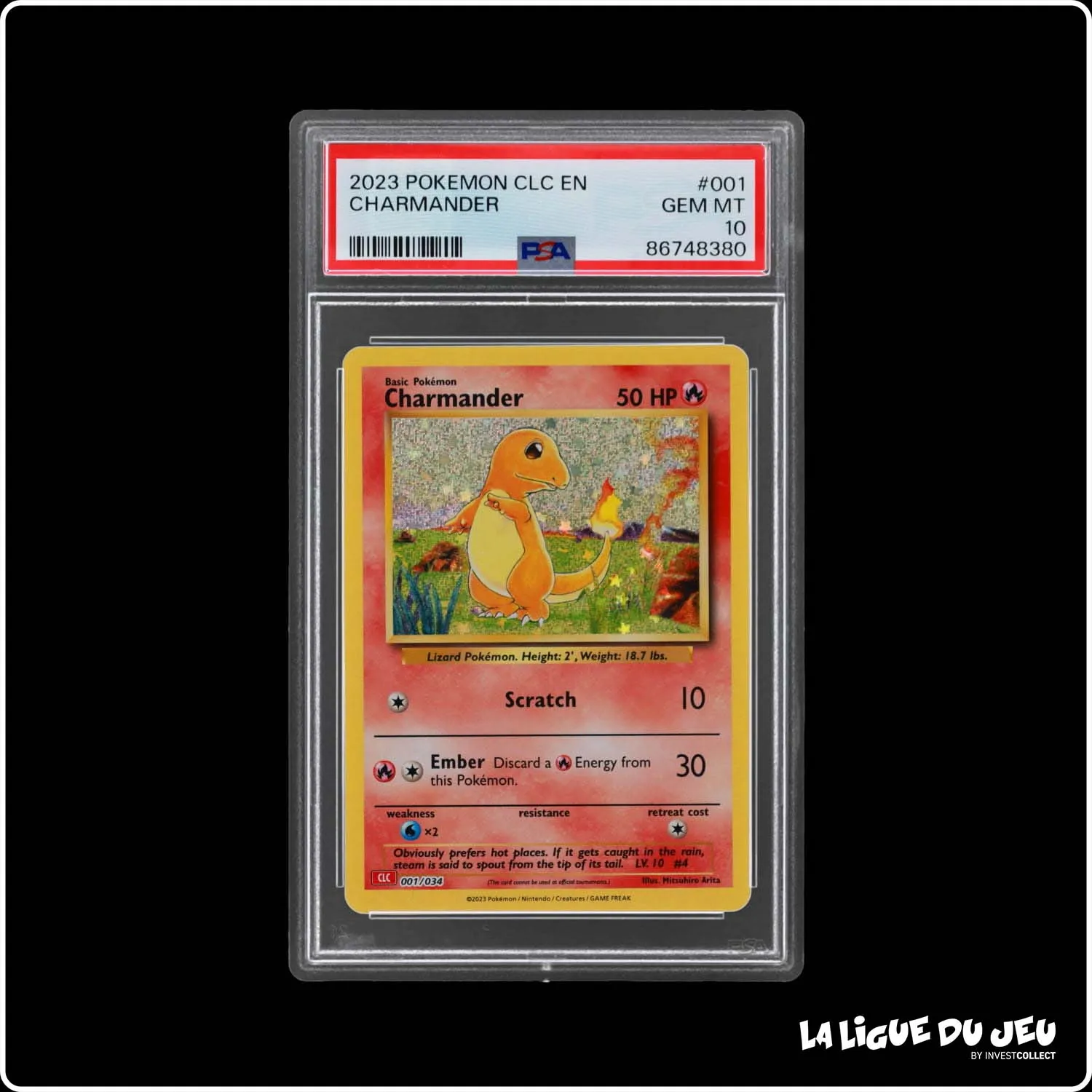 Holo - Pokemon - Classic Deck Charizard - Charmander - 001/034 - PSA 10 - Anglais