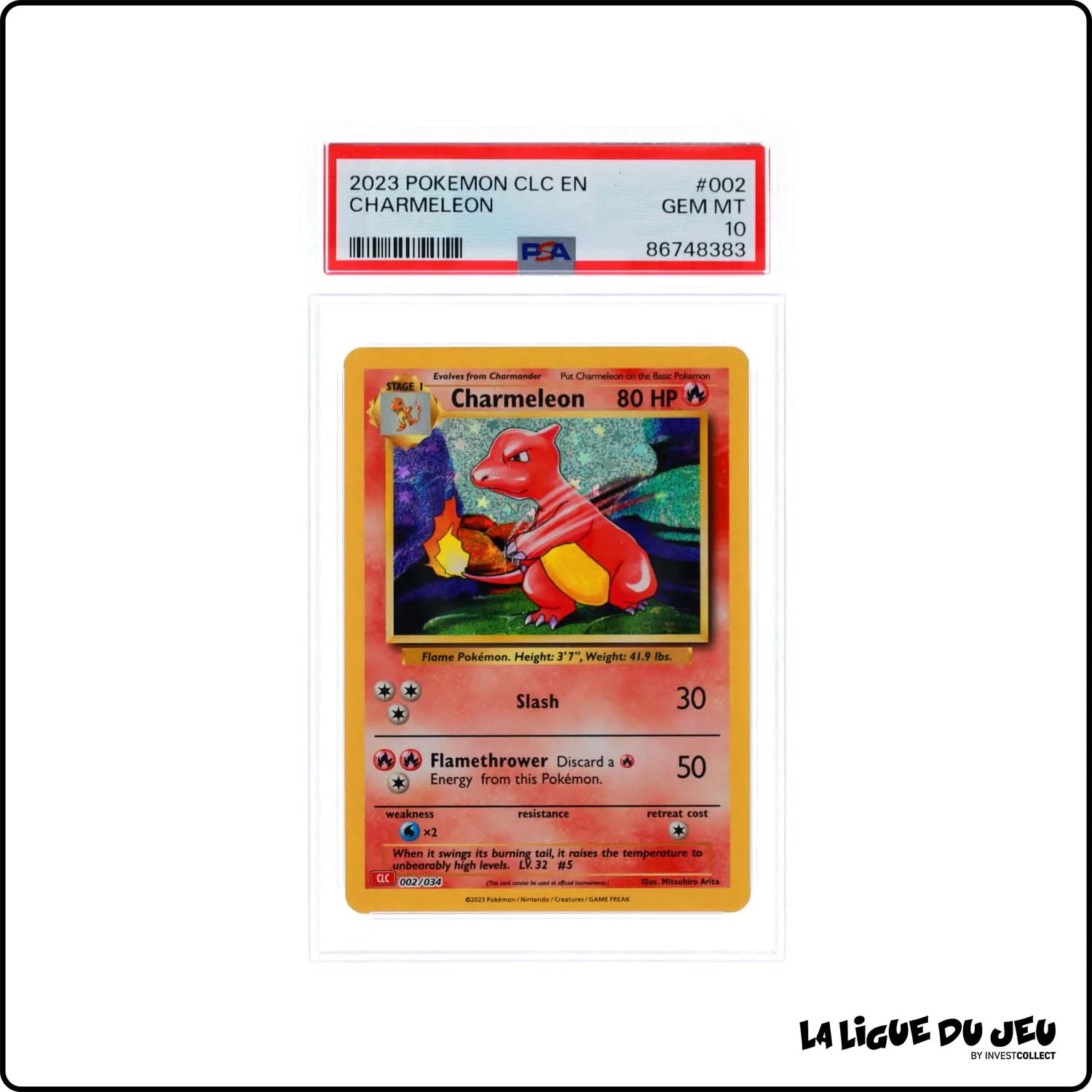 Holo - Pokemon - Classic Deck Charizard - Charmeleon - 002/034 - PSA 10 - Anglais