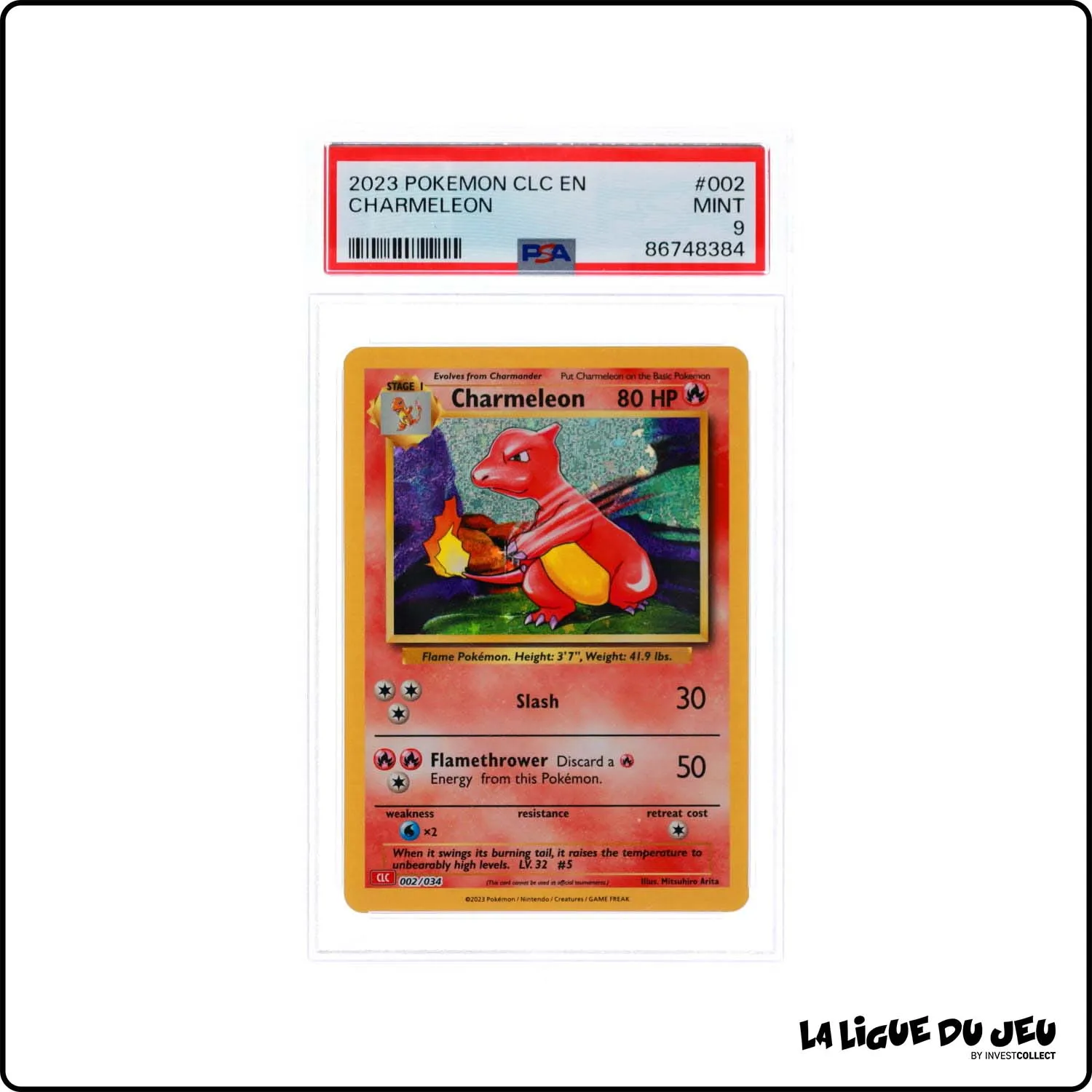 Holo - Pokemon - Classic Deck Charizard - Charmeleon - 002/034 - PSA 9 - Anglais