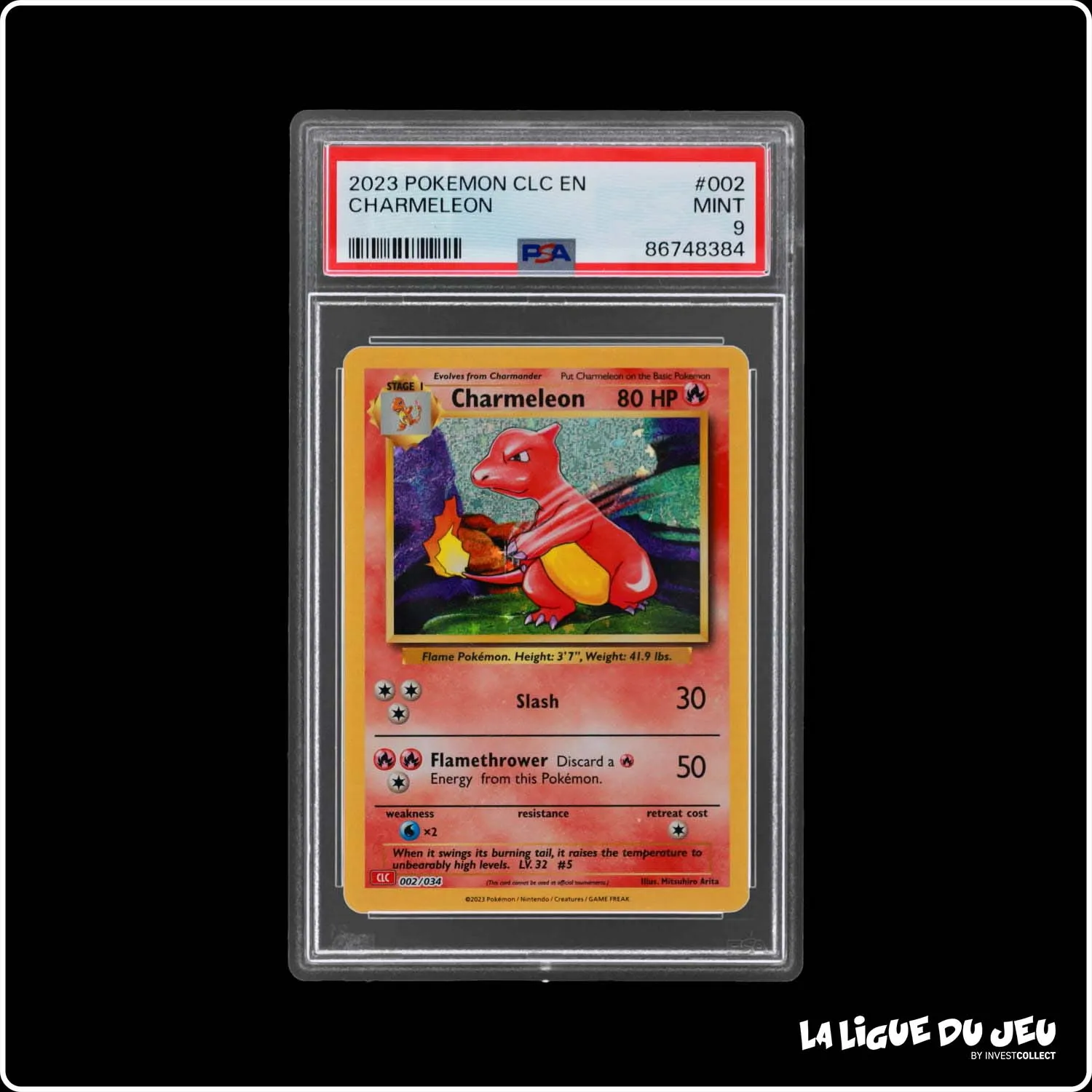 Holo - Pokemon - Classic Deck Charizard - Charmeleon - 002/034 - PSA 9 - Anglais