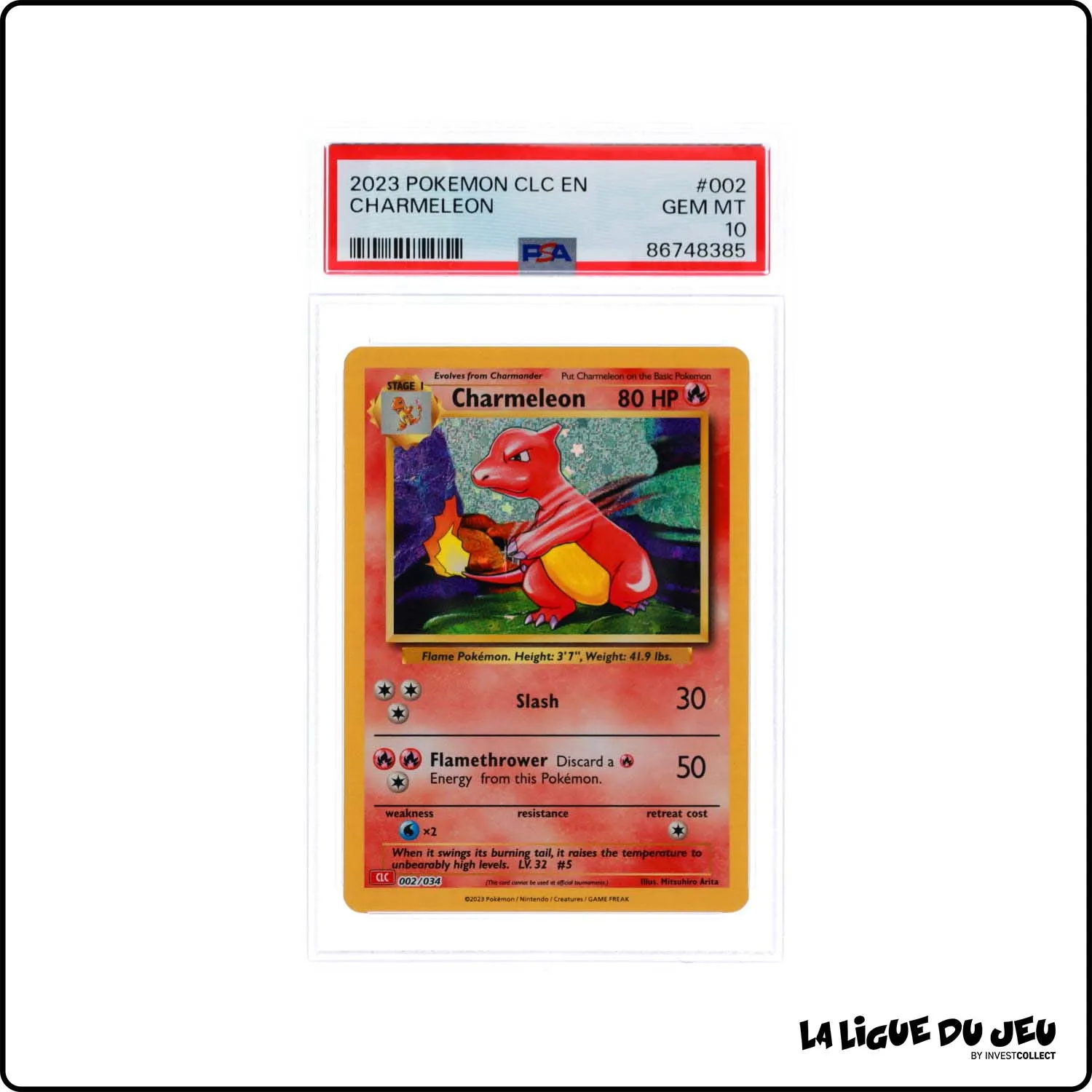 Holo - Pokemon - Classic Deck Charizard - Charmeleon - 002/034 - PSA 10 - Anglais