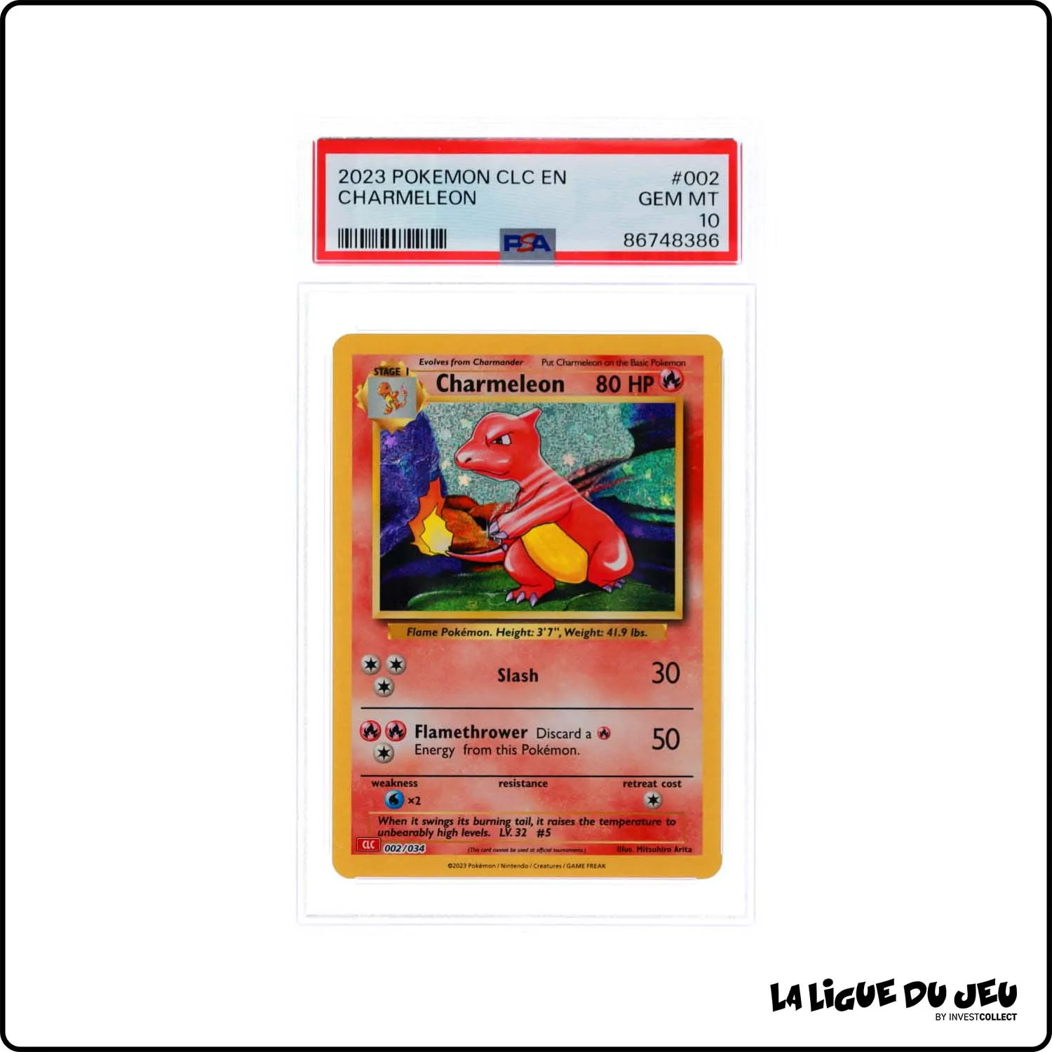 Holo - Pokemon - Classic Deck Charizard - Charmeleon - 002/034 - PSA 10 - Anglais