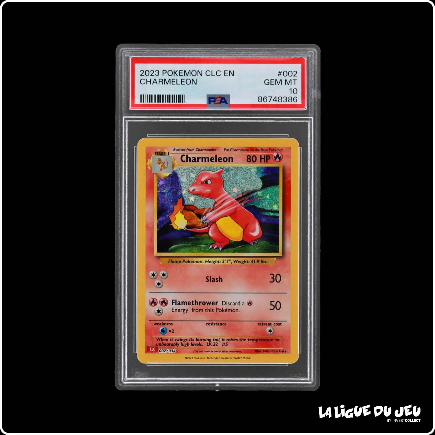 Holo - Pokemon - Classic Deck Charizard - Charmeleon - 002/034 - PSA 10 - Anglais