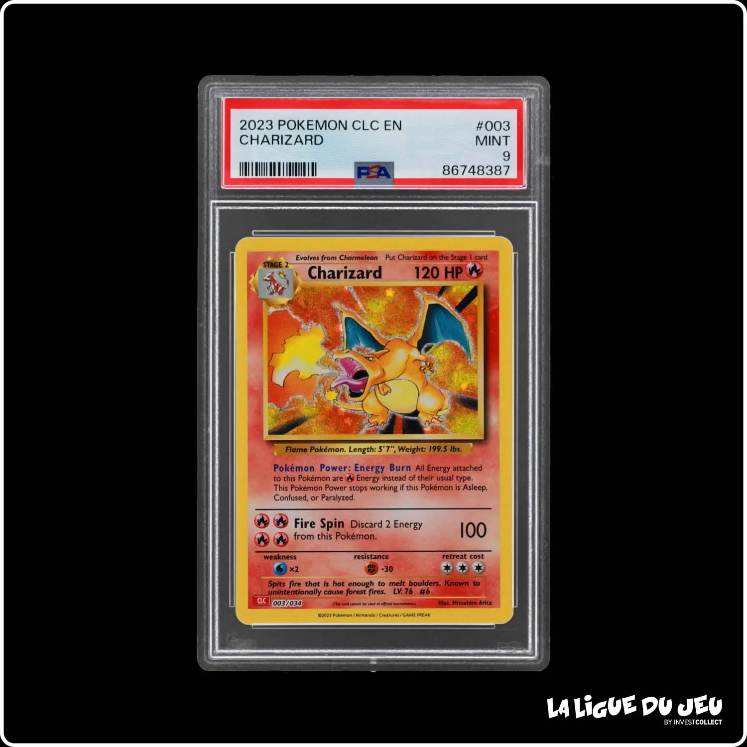 Holo - Pokemon - Classic Deck Charizard - Charizard - 003/034 - PSA 9 - Anglais