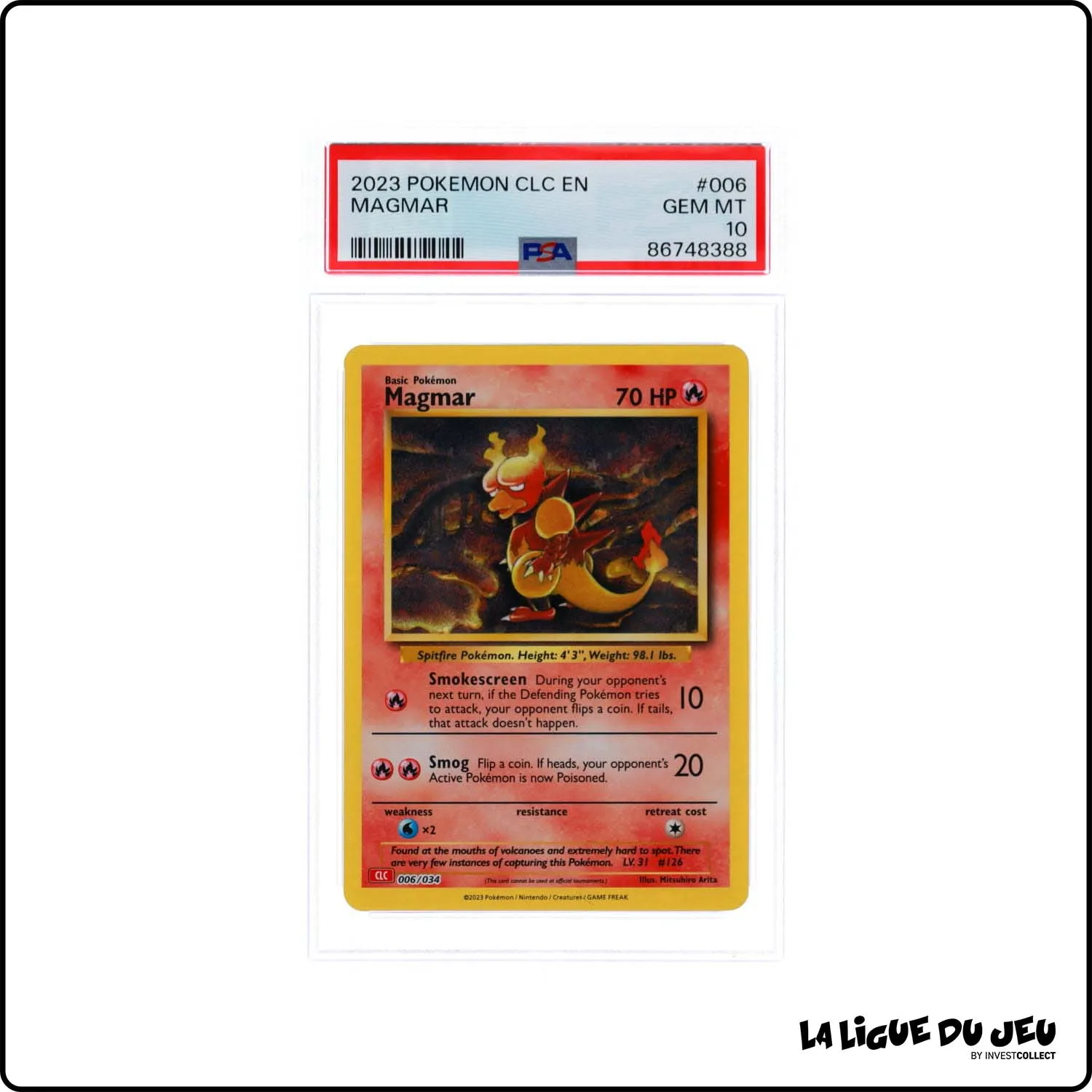 Holo - Pokemon - Classic Deck Charizard - Magmar - 006/034 - PSA 10 - Anglais