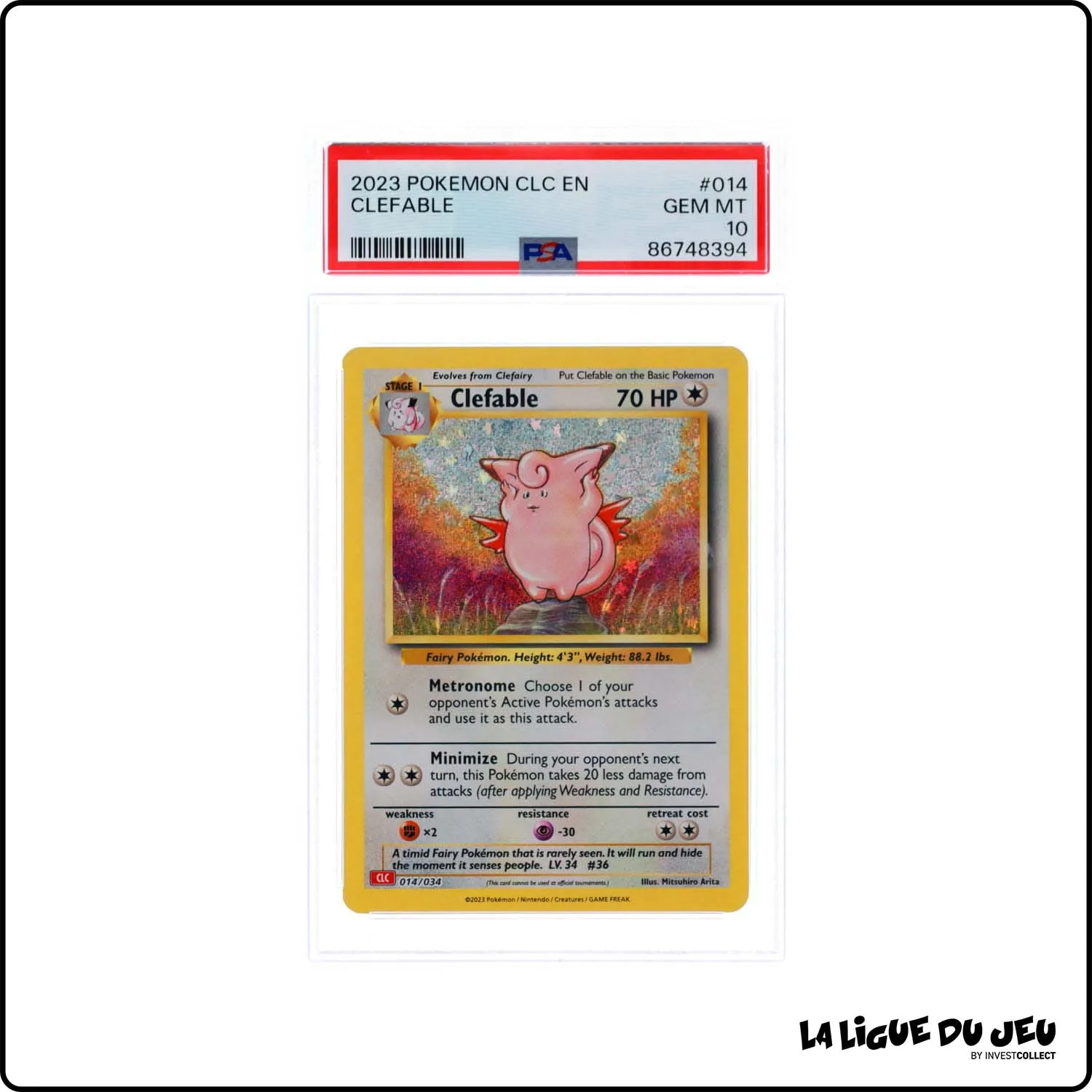 Holo - Pokemon - Classic Deck Charizard - Clefable - 014/034 - PSA 10 - Anglais