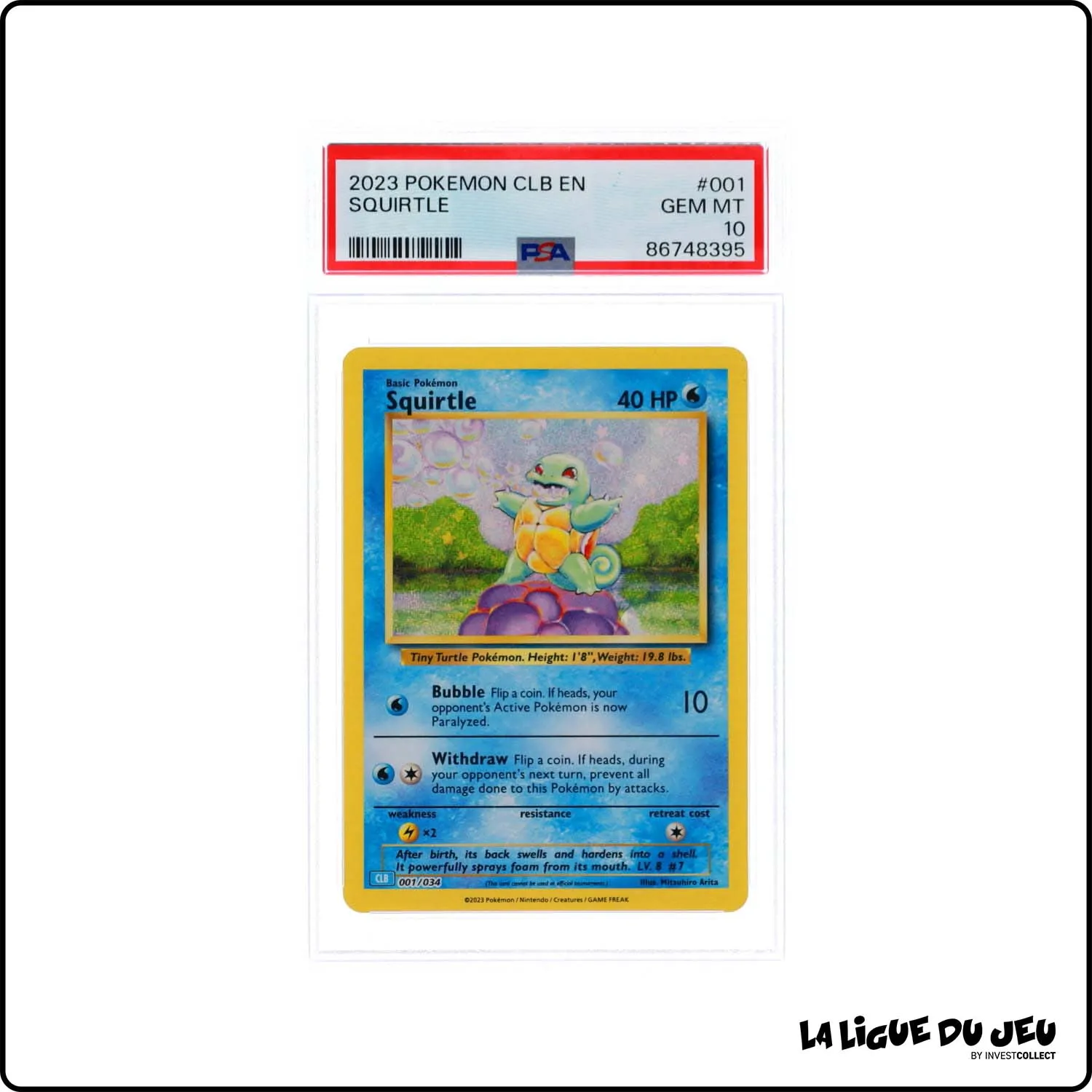 Holo - Pokemon - Classic Deck Blastoise - Squirtle - 001/034 - PSA 10 - Anglais