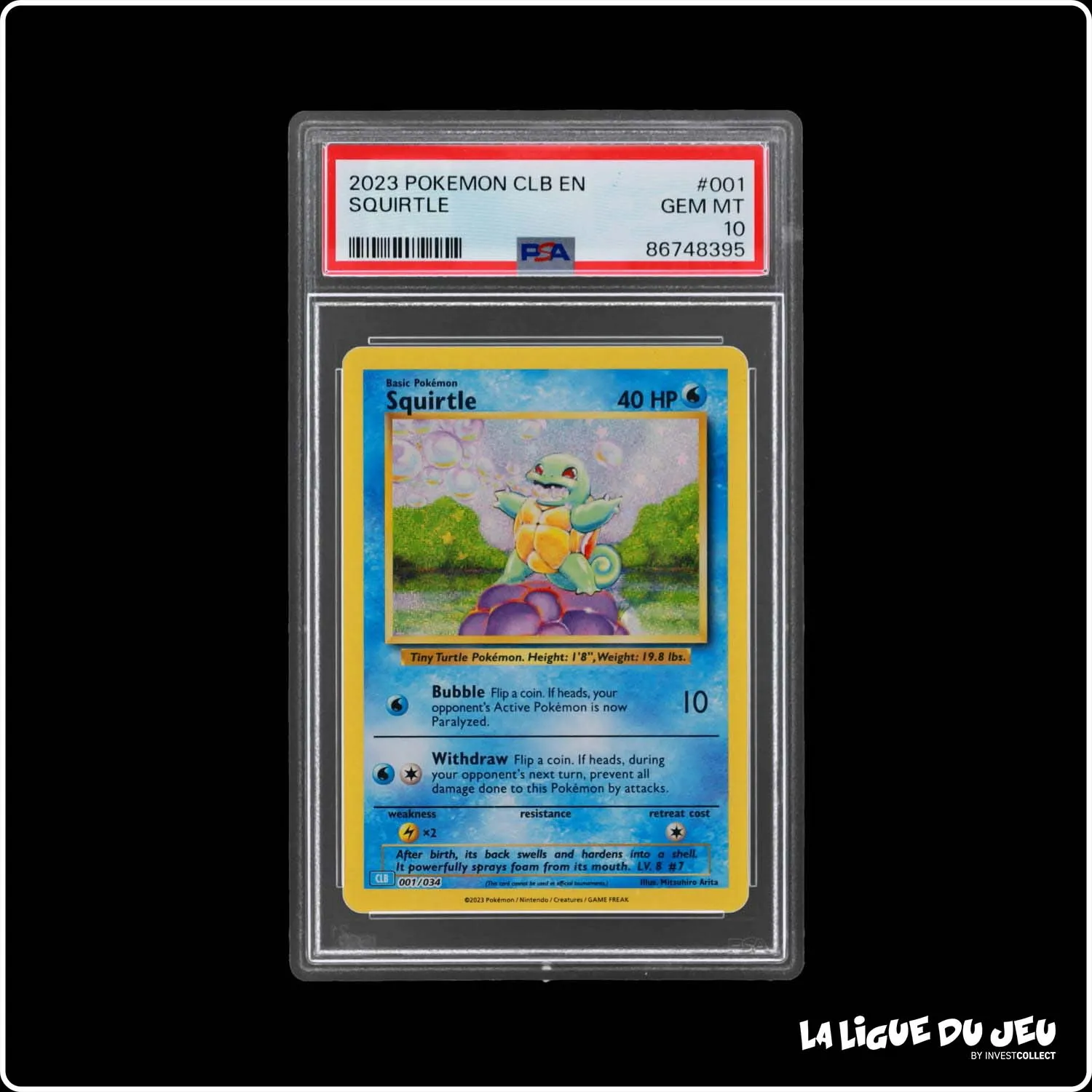 Holo - Pokemon - Classic Deck Blastoise - Squirtle - 001/034 - PSA 10 - Anglais