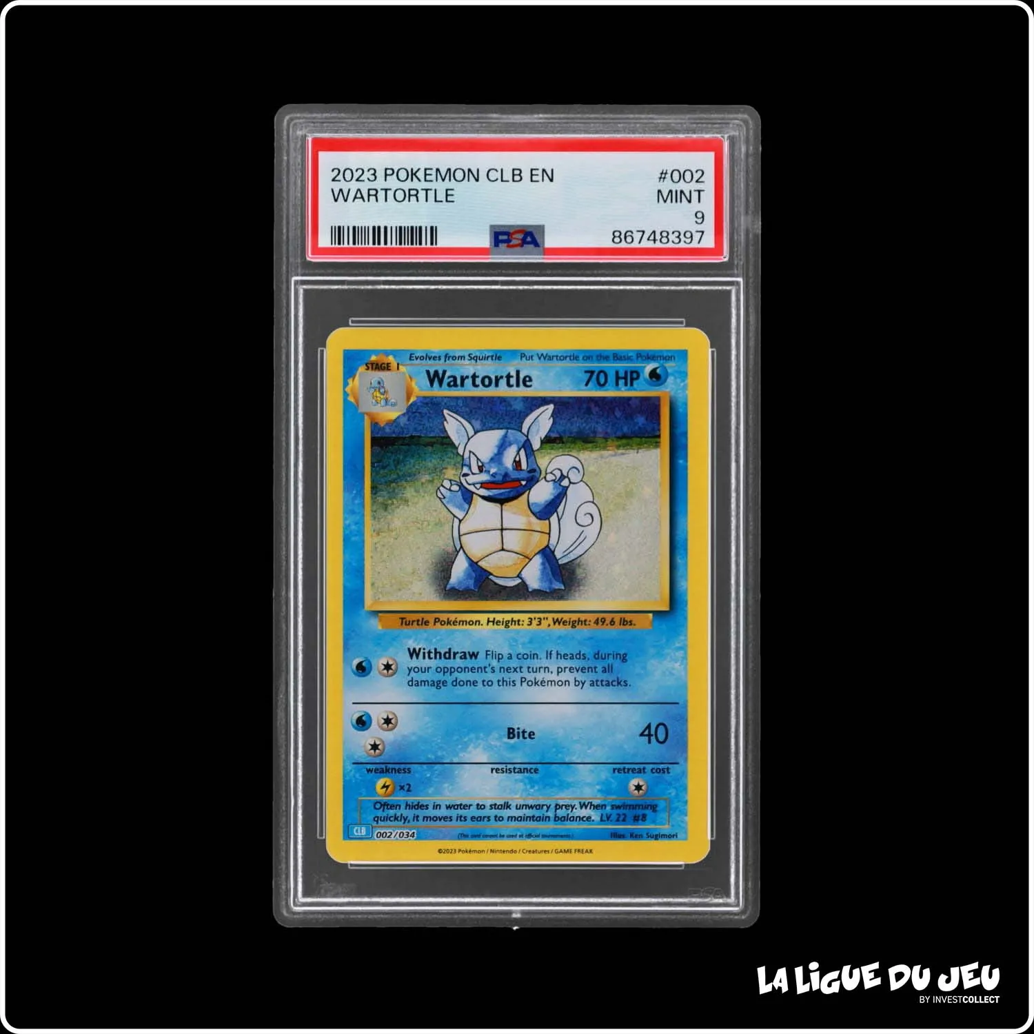 Holo - Pokemon - Classic Deck Blastoise - Wartortle - 002/034 - PSA 9 - Anglais