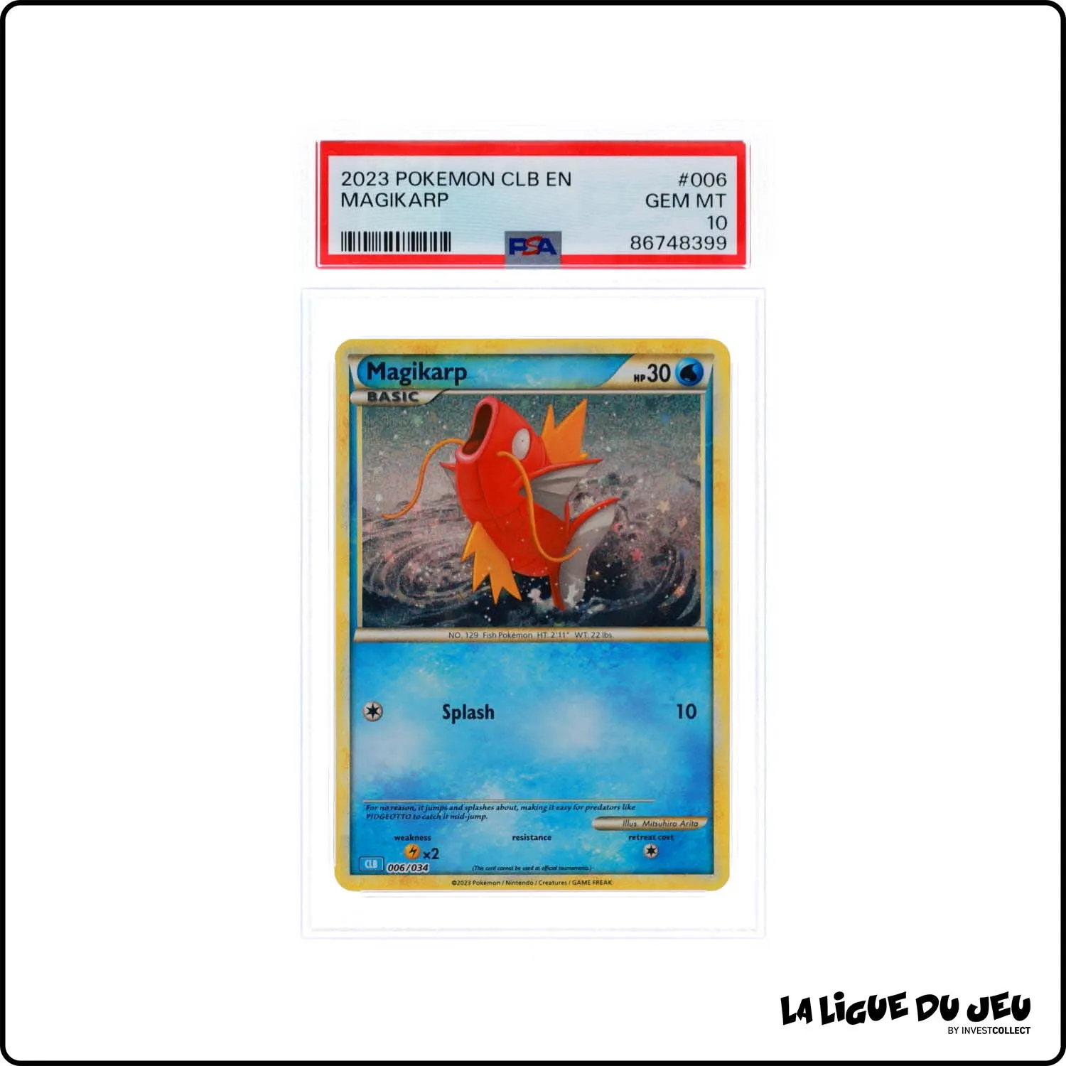 Holo - Pokemon - Classic Deck Blastoise - Magikarp - 006/034 - PSA 10 - Anglais