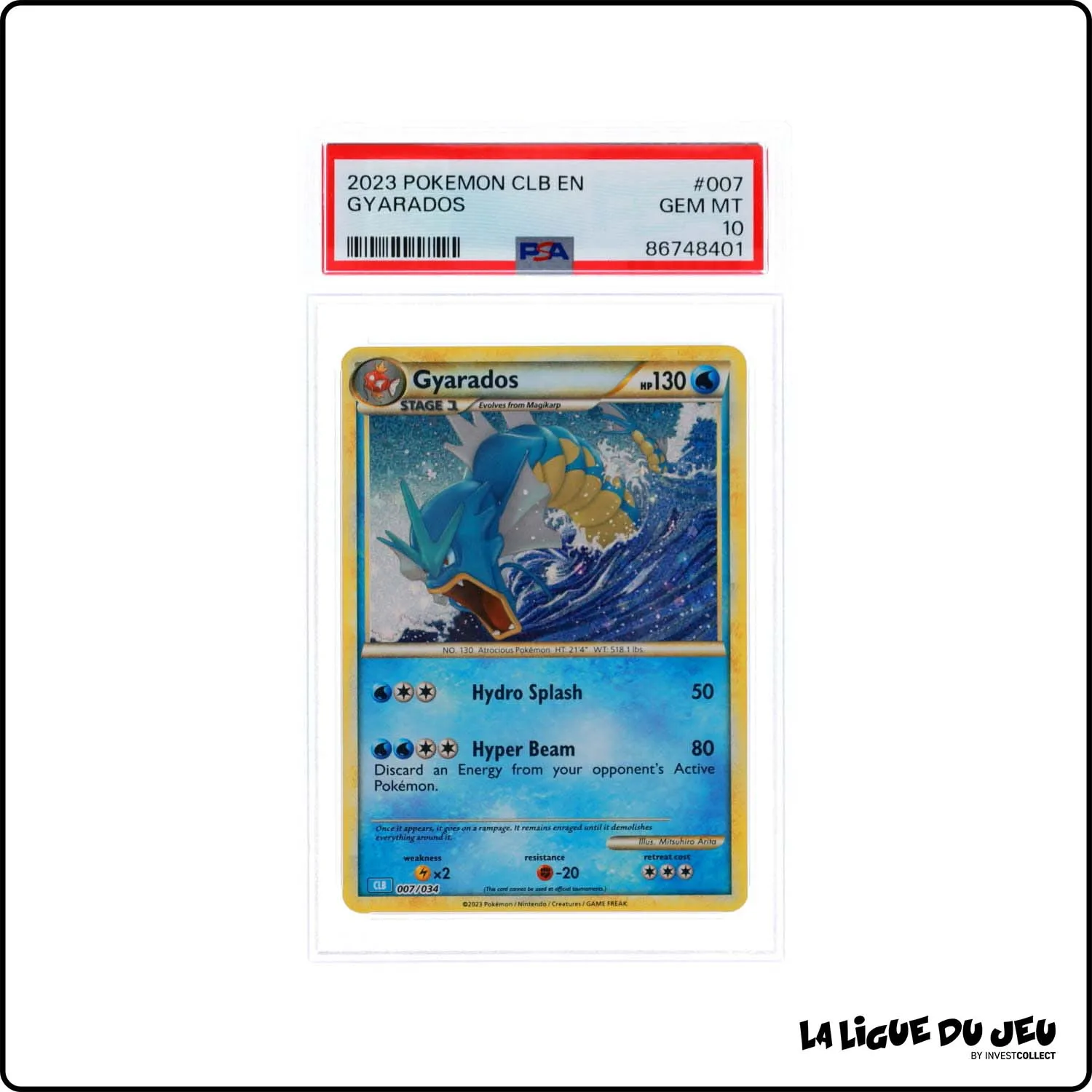 Holo - Pokemon - Classic Deck Blastoise - Gyarados - 007/034 - PSA 10 - Anglais