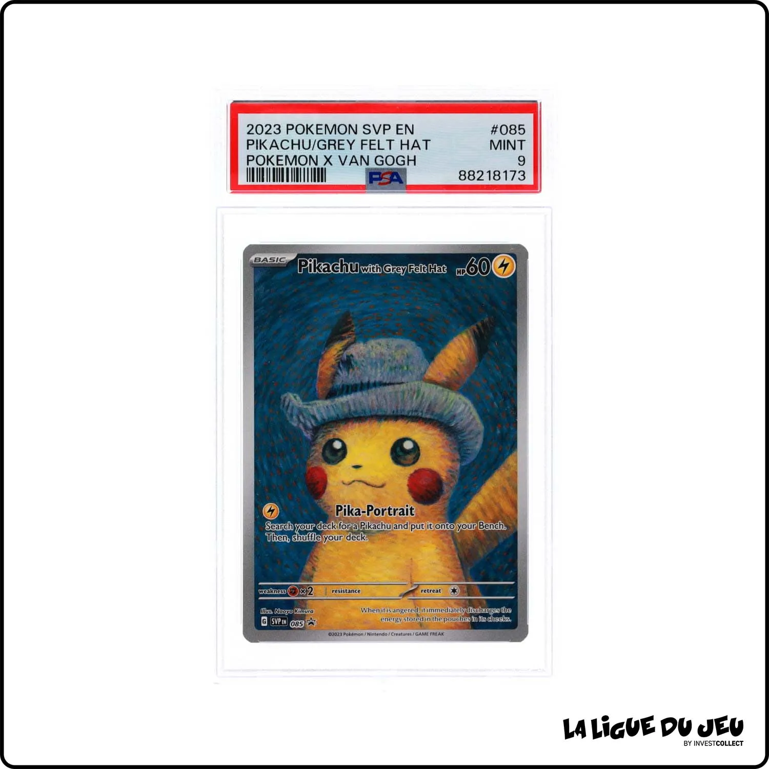 Promo - Pokemon - Écarlate et Violet Promo - Pikachu with Grey Felt Hat - SVP085 - PSA 9 - Anglais