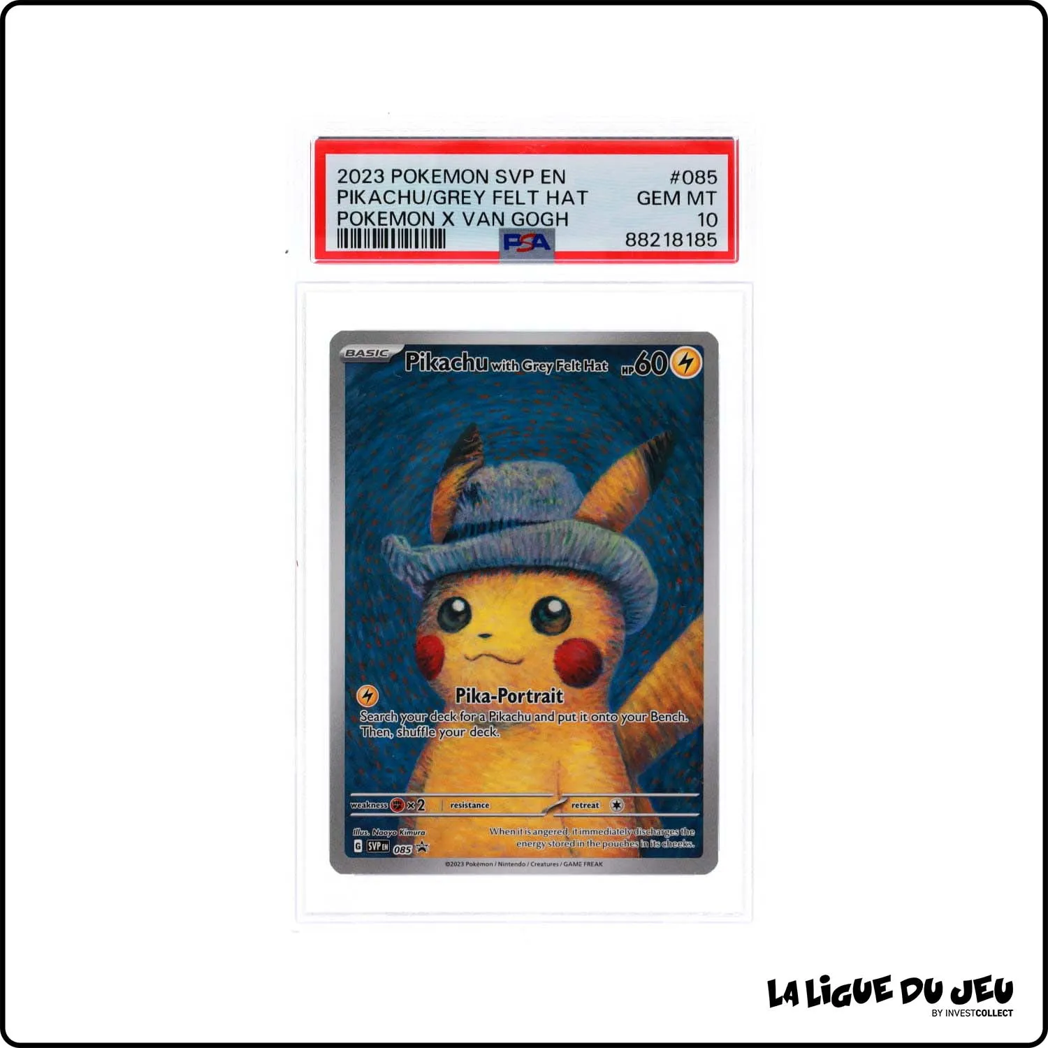 Promo - Pokemon - Écarlate et Violet Promo - Pikachu with Grey Felt Hat - SVP085 - PSA 10 - Anglais