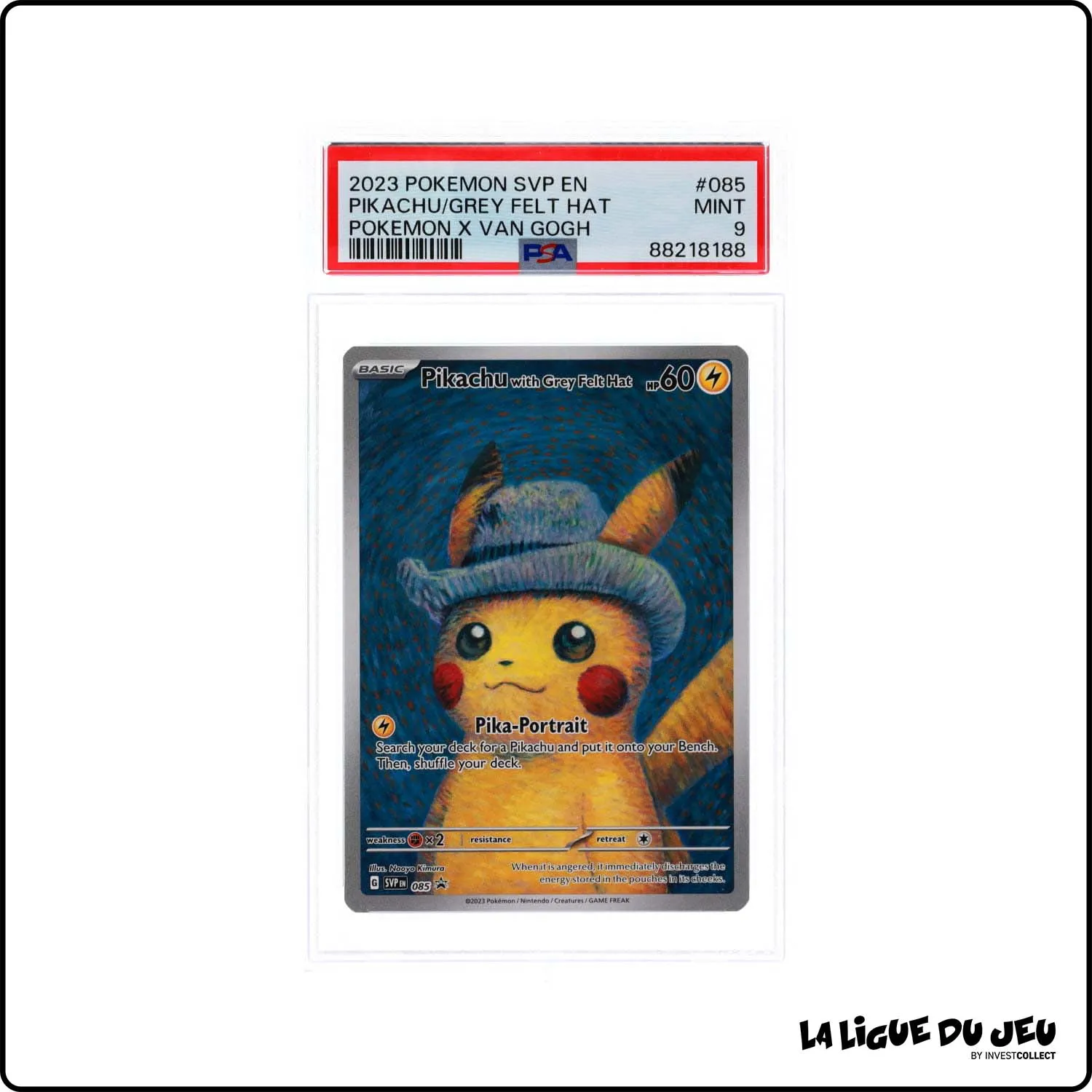 Promo - Pokemon - Écarlate et Violet Promo - Pikachu with Grey Felt Hat - SVP085 - PSA 9 - Anglais