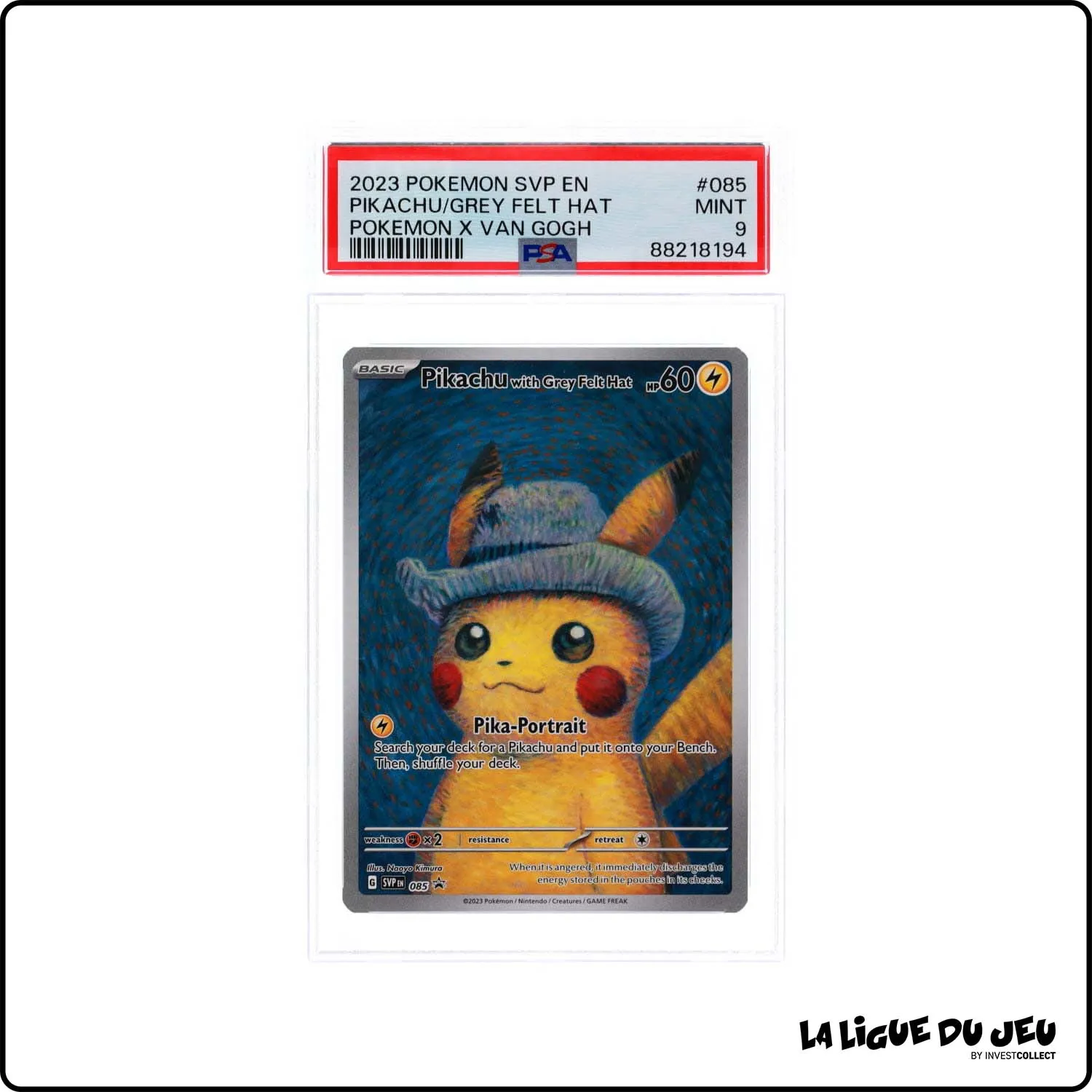 Promo - Pokemon - Écarlate et Violet Promo - Pikachu with Grey Felt Hat - SVP085 - PSA 9 - Anglais